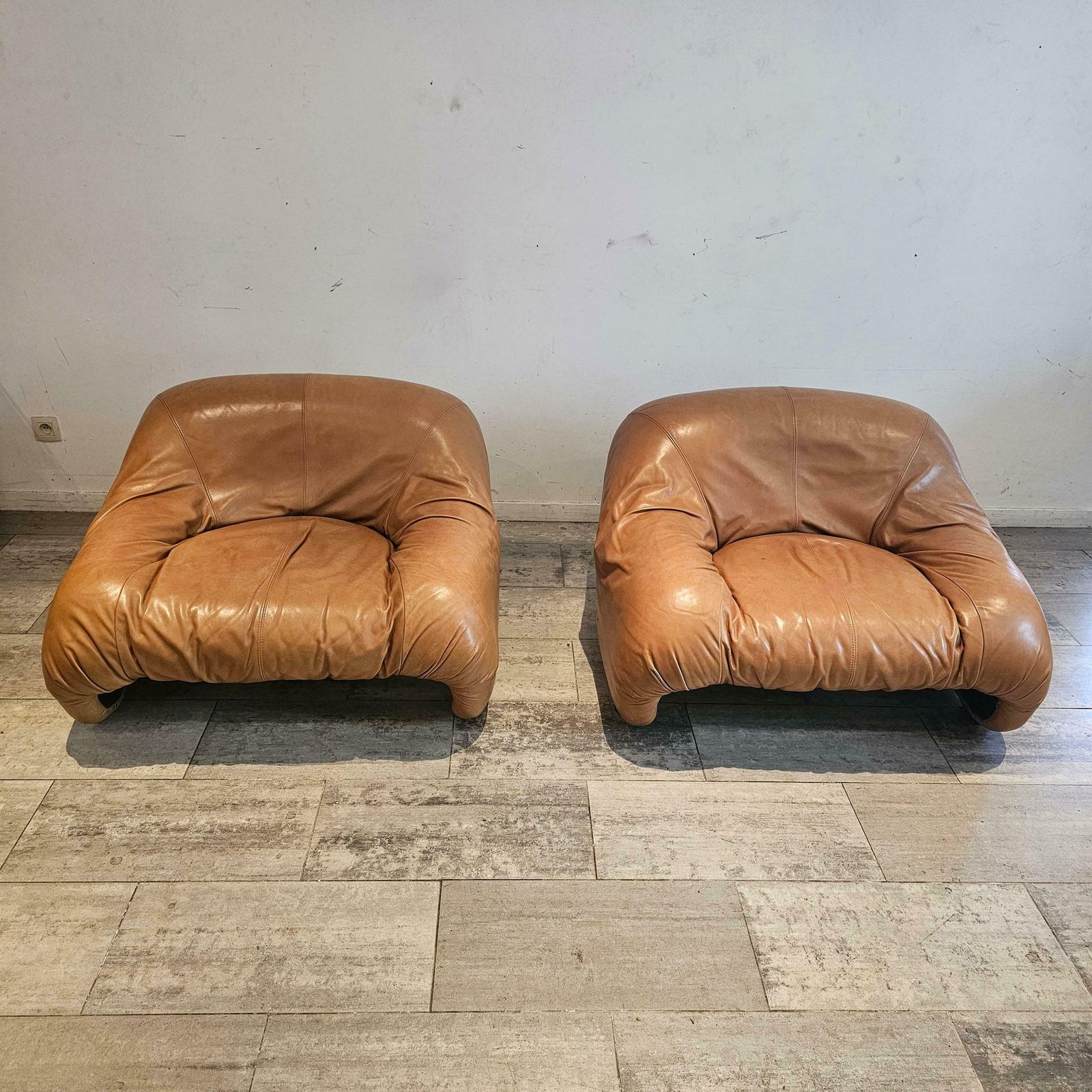Bonanza Two, One Seat Sofa's By Afra & Tobia Scarpa, For C&B, Italy, 1970's photo for sale