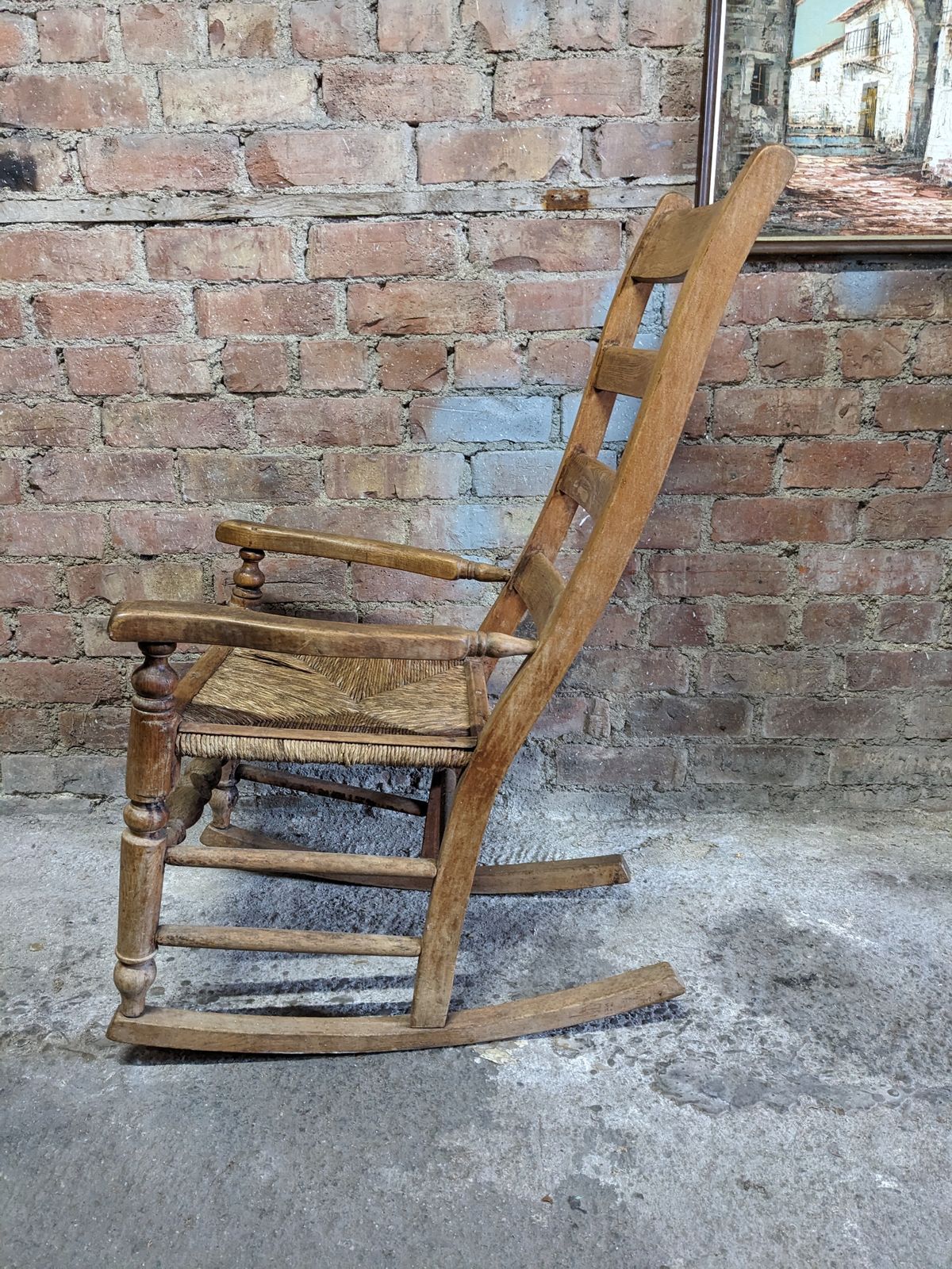 Antique Oak Rocking Chair photo for sale