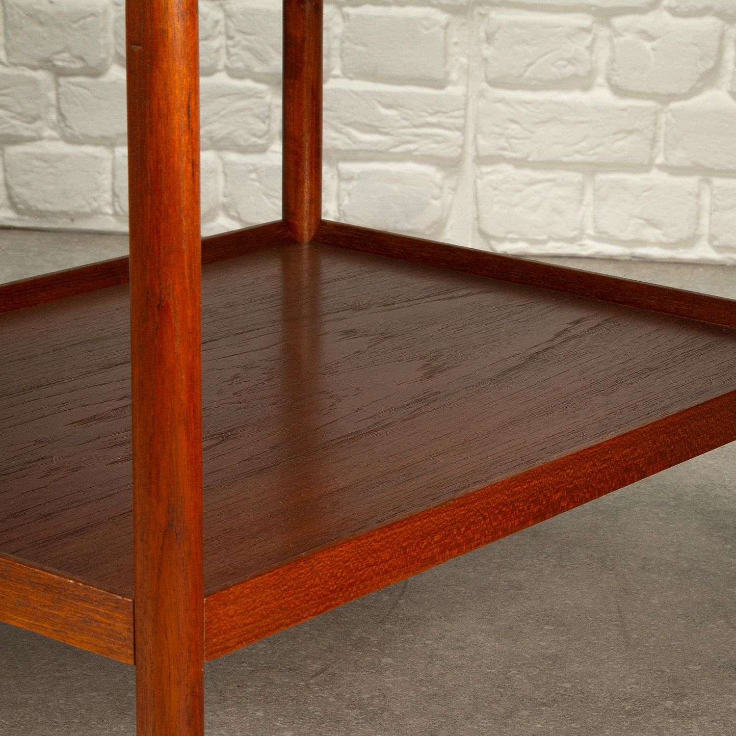 Furniture Solid Teak And Formica Serving Trolley By Ludvig Pontoppidan, Denmark, 1950s photo