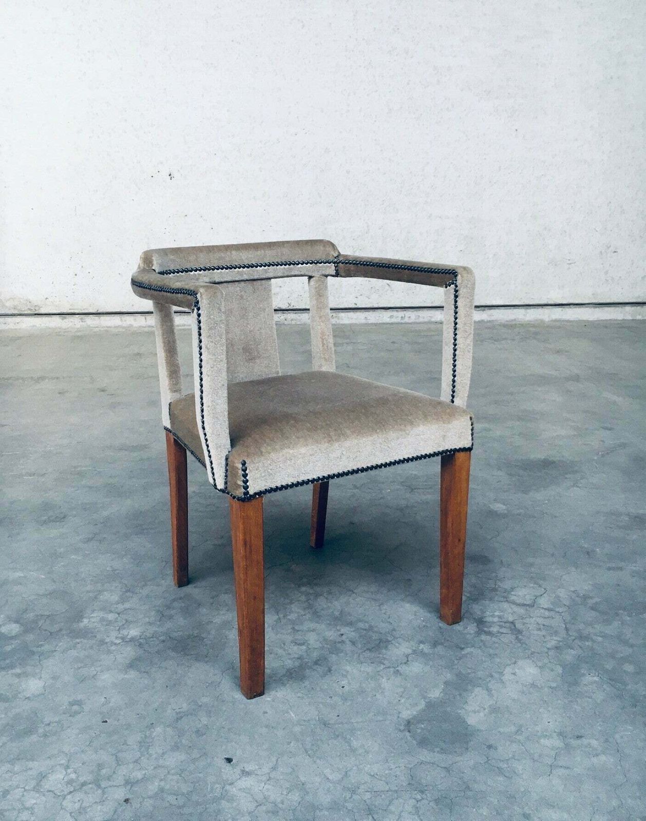 Boudoir Fauteuil Met Fluwelen Bekleding, Jaren 1920