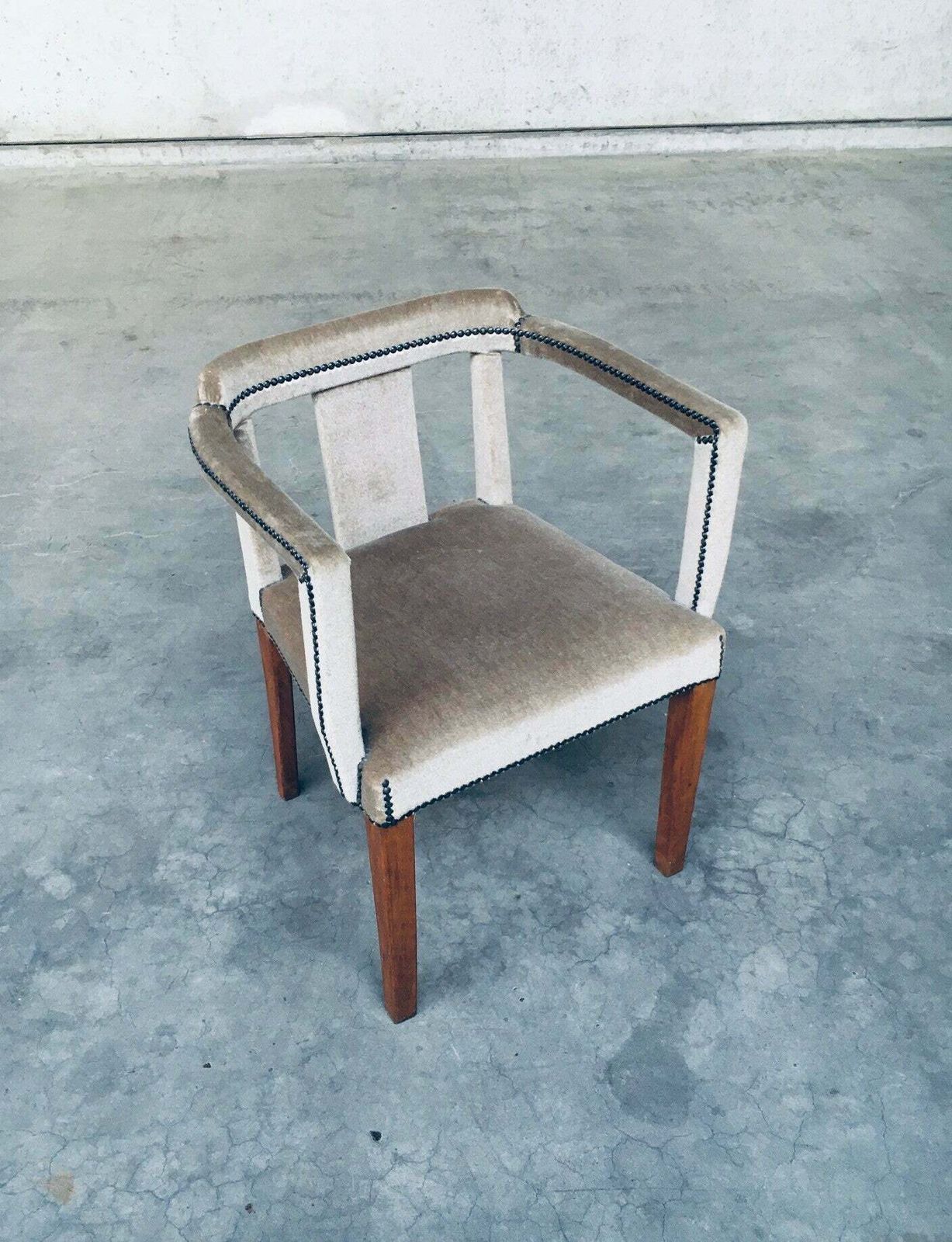 Boudoir Fauteuil Met Fluwelen Bekleding, Jaren 1920 photo Meubels