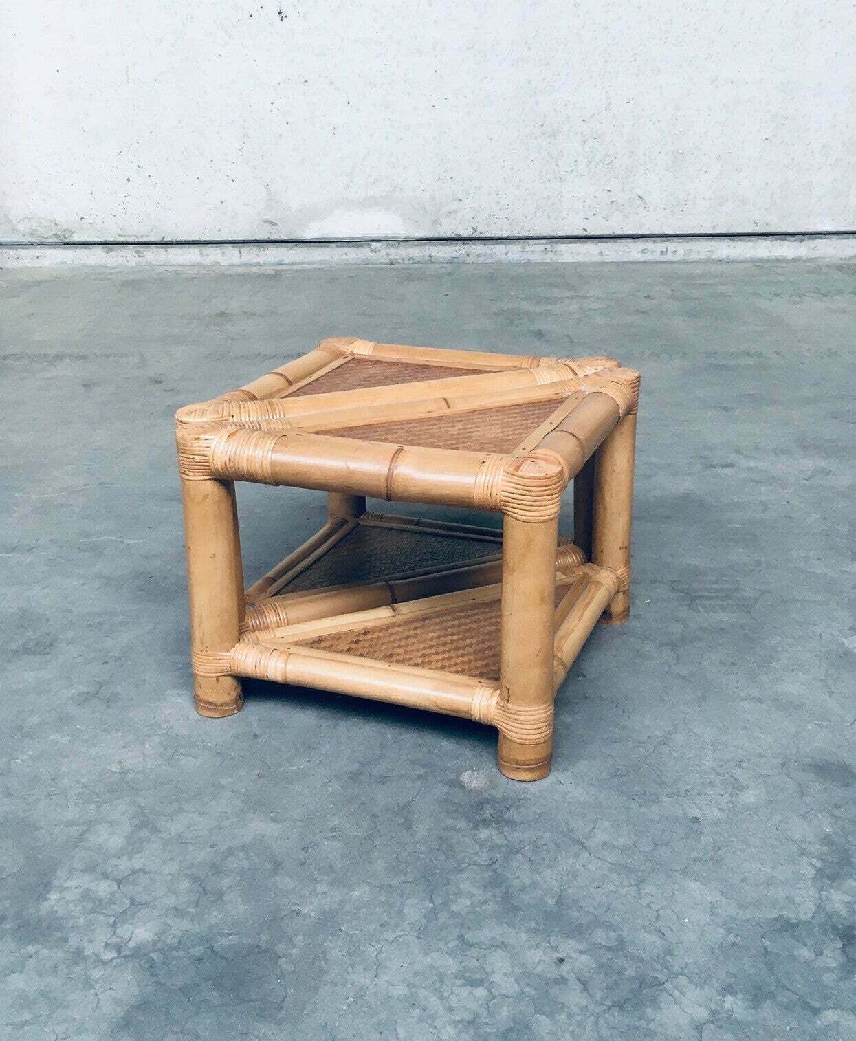 photo furniture Tropical Design Handgemaakt Bamboe Hoektafelset