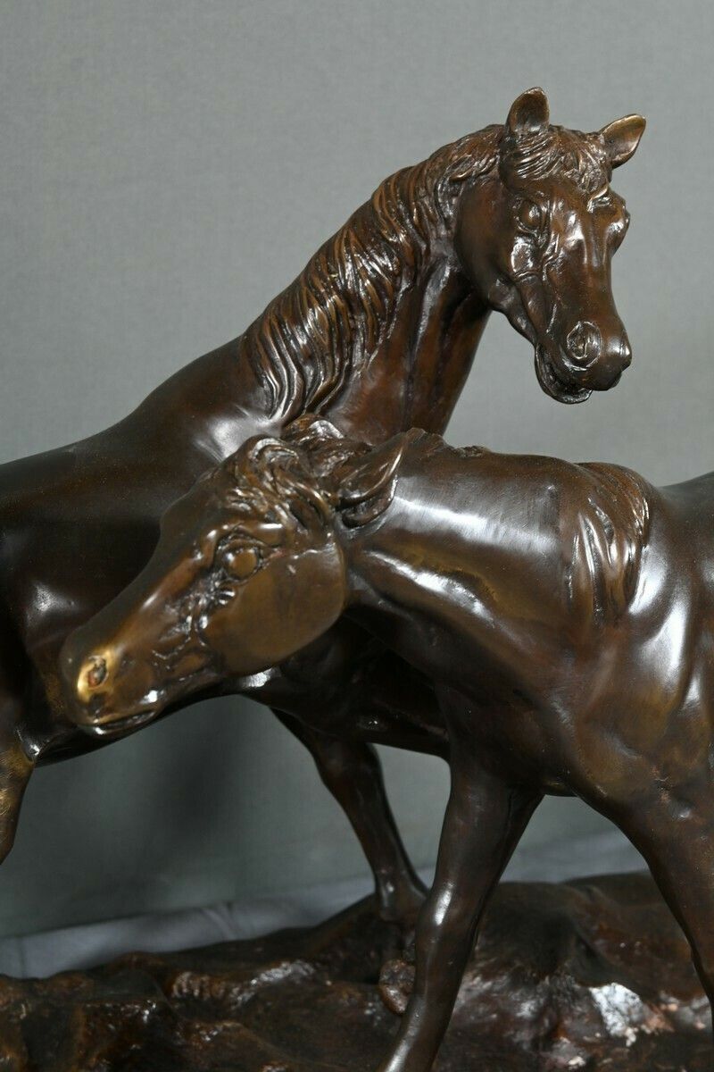 Bronze “Arabian Horses”, After Pj. Mène – Early 20th Century photo 1830.0