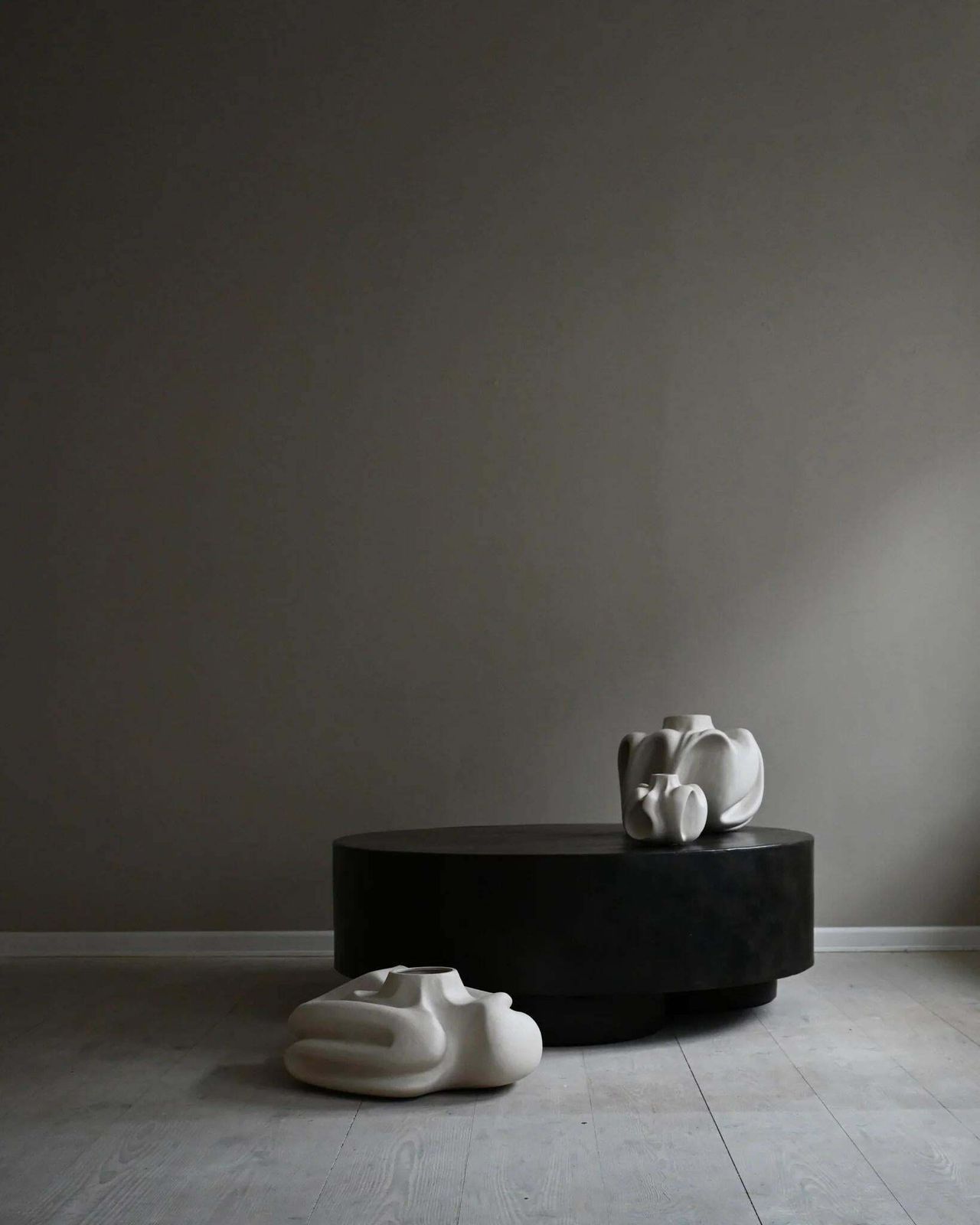 Coffee Coloured Model Big Coffee Table, Fiber Concrete, Contemporary Work. photo buy