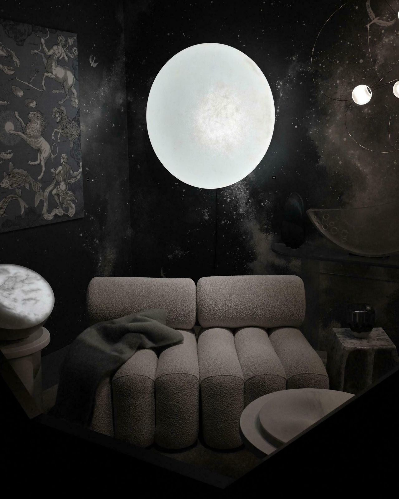 Pair Of Contemporary Armchairs, Model Foku, Off White Colour, Curly Fabric . photo vintage