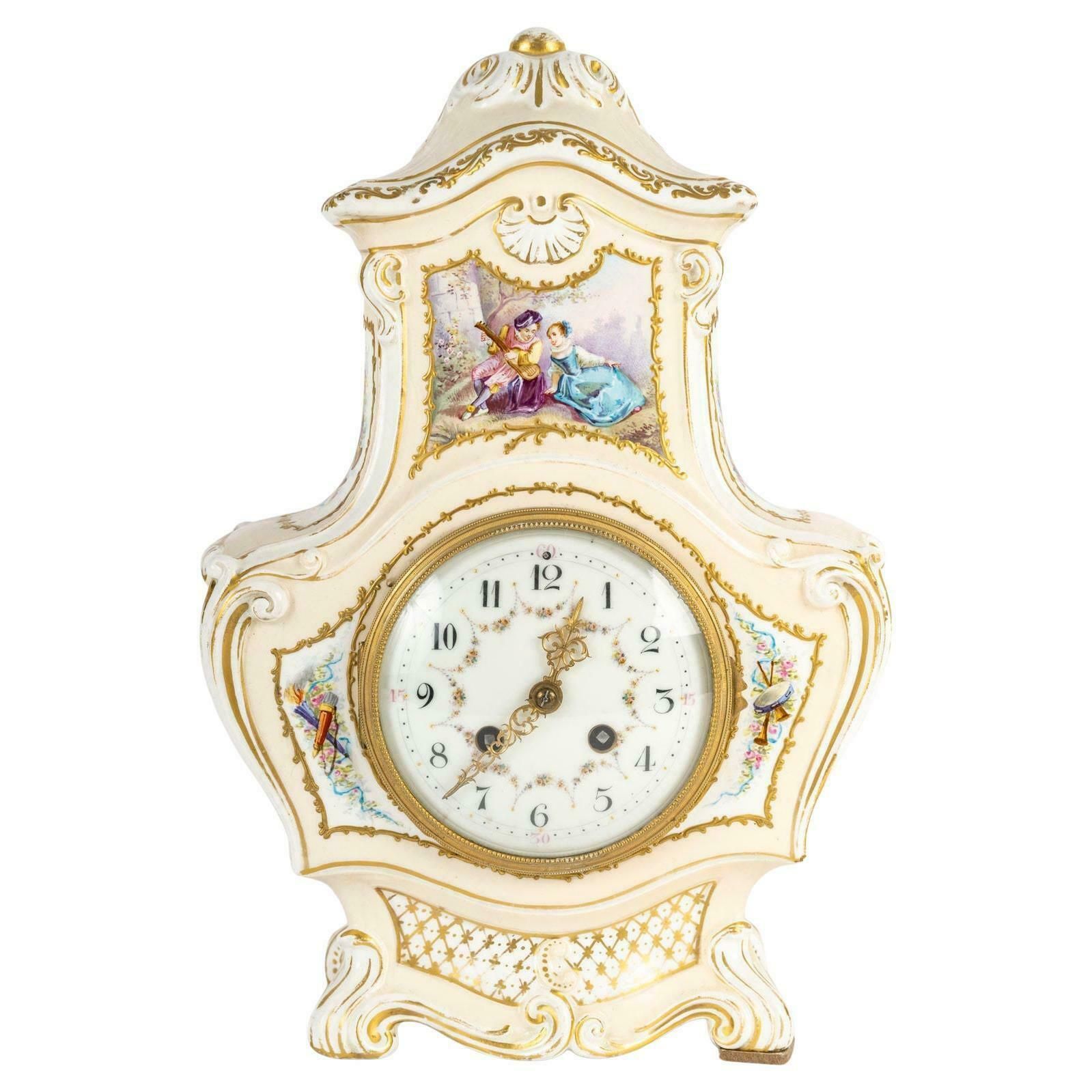 19th Century Porcelain Clock, Napoleon III Period.