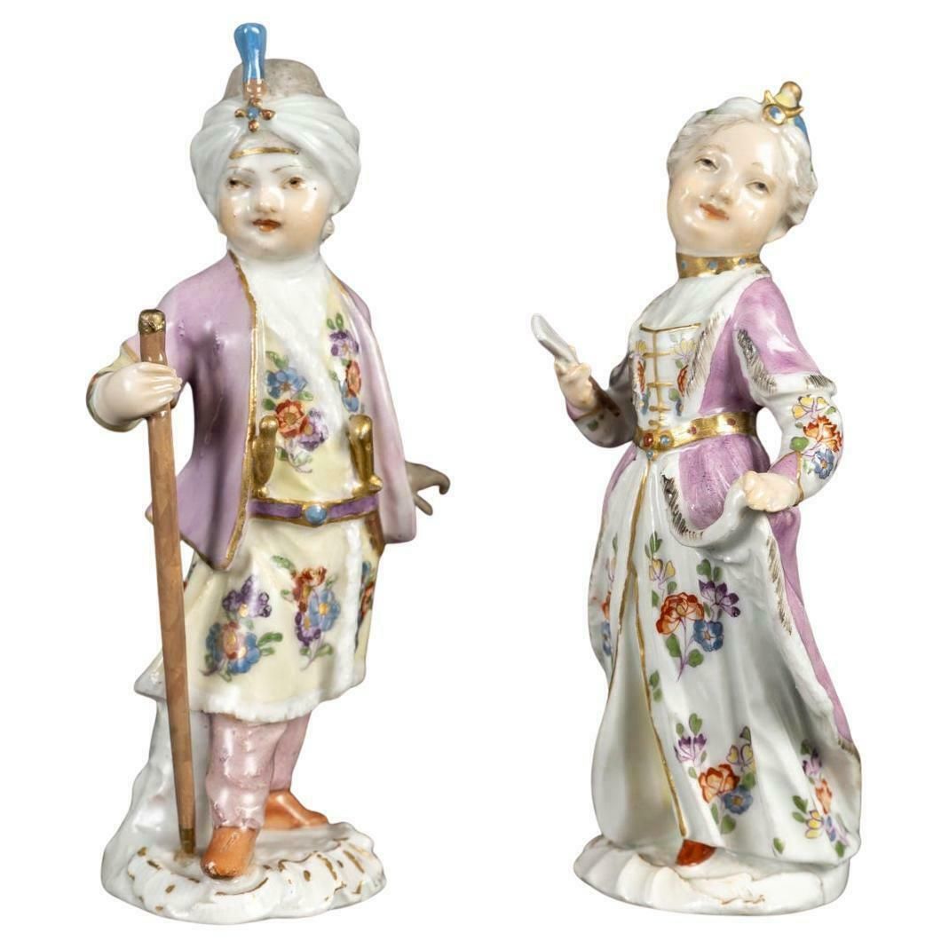 Pair Of 18th Century Meissen Porcelain Subjects.