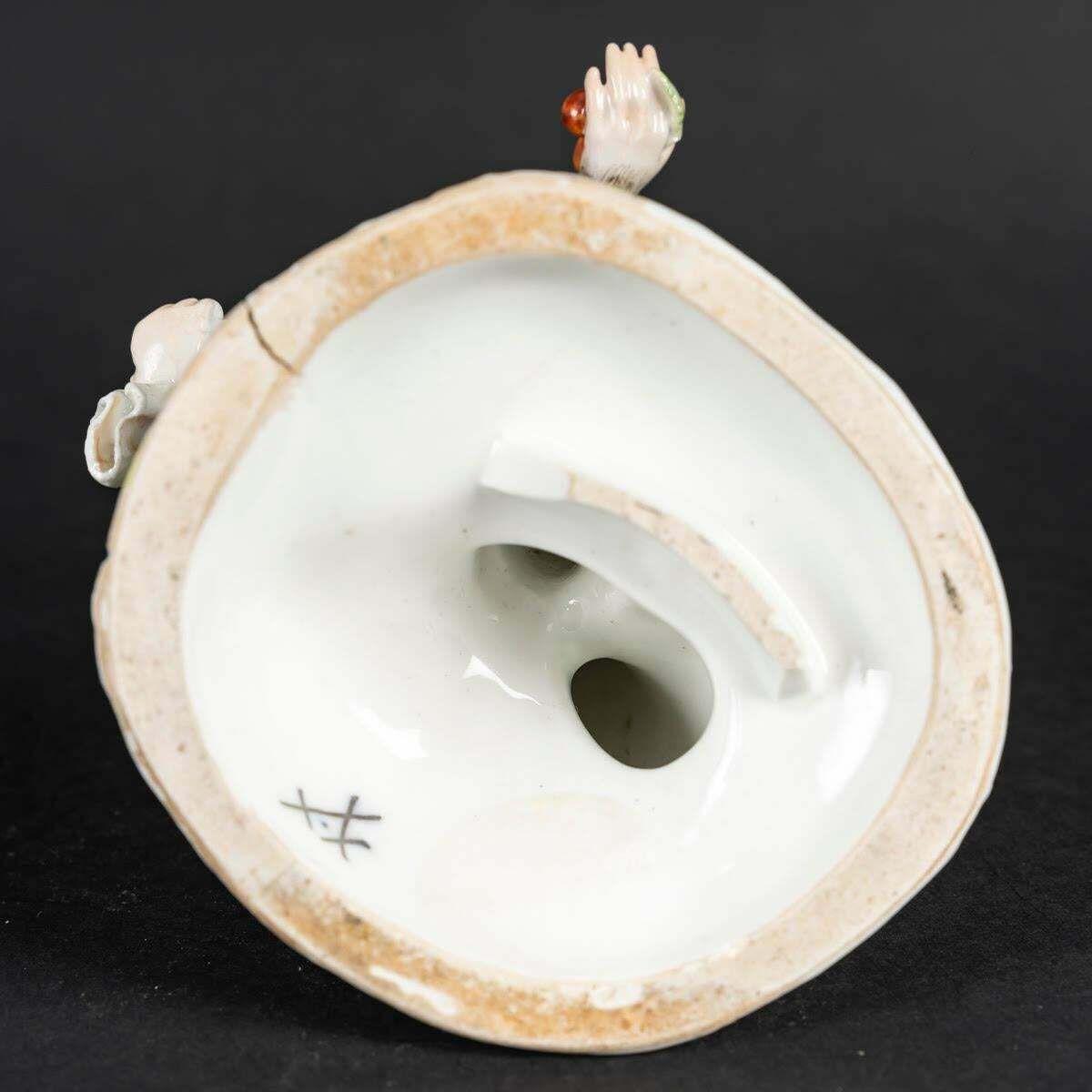photo for sale An 18th Century Meissen Porcelain Subject Representing A Monkey And Its Young.