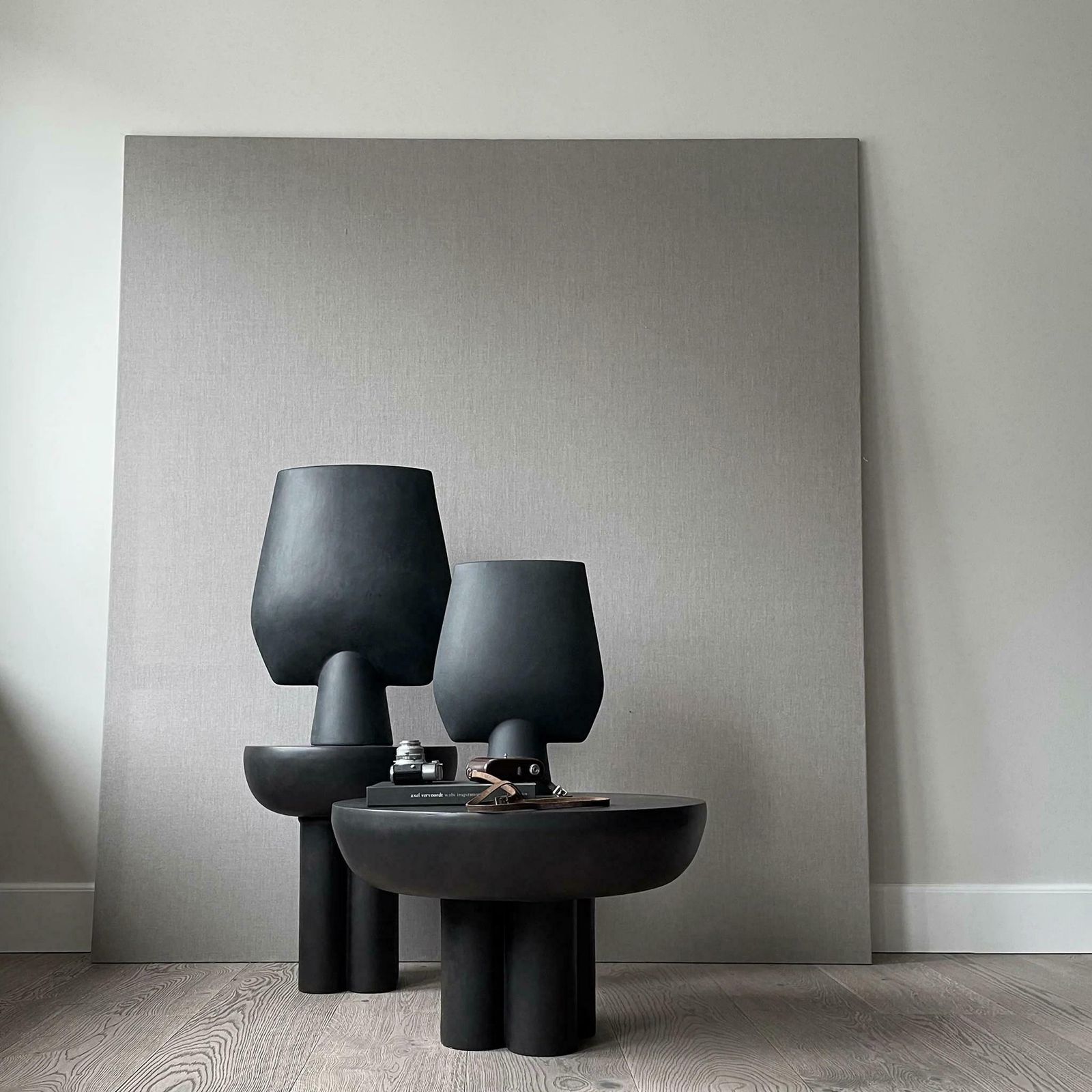 Coffee Table, End Of Sofa In Aluminium, Model Crown, Tall, Contemporary Work. photo Furniture