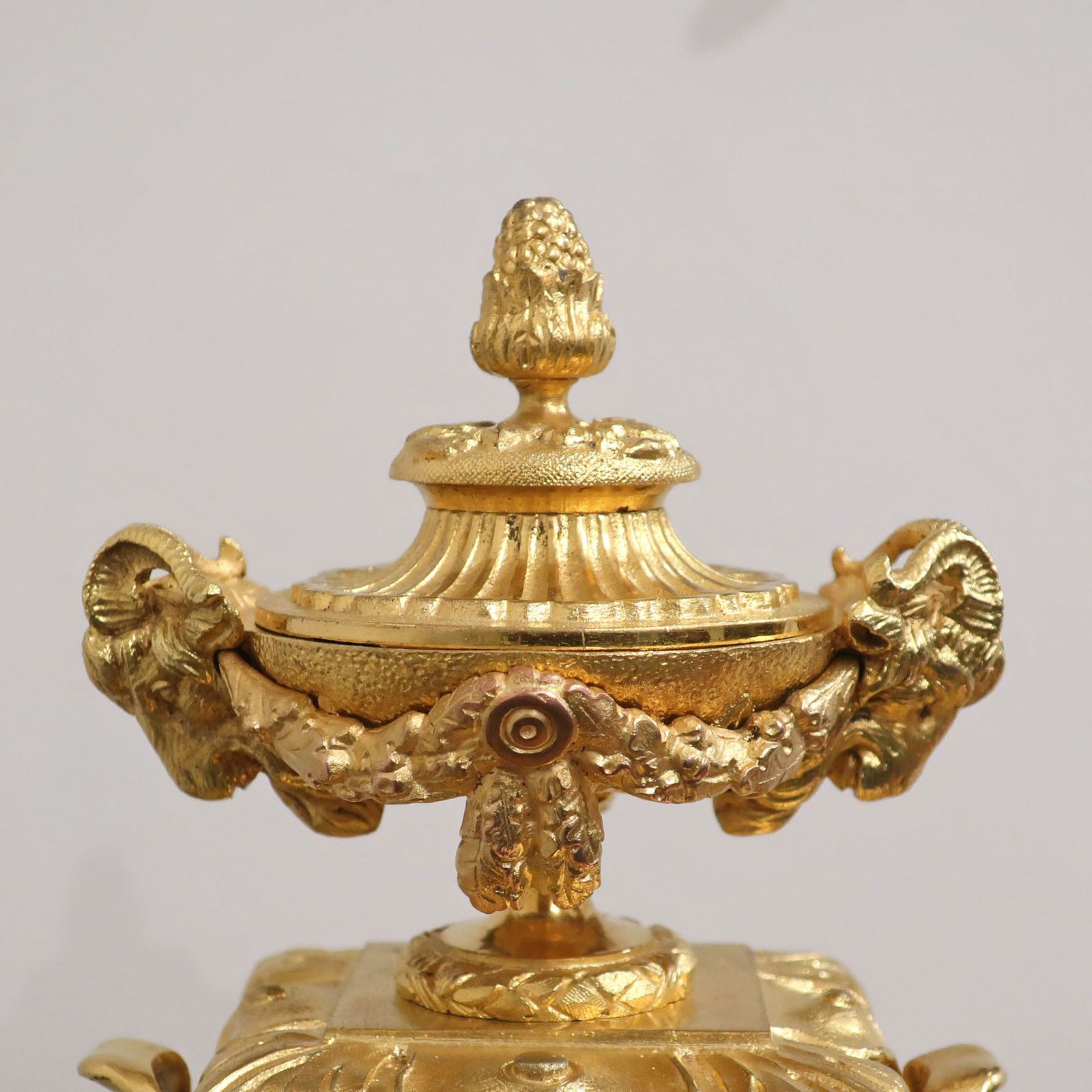 photo furniture French Bronze Gilt & Porcelain Mantel Clock By Japy Freres