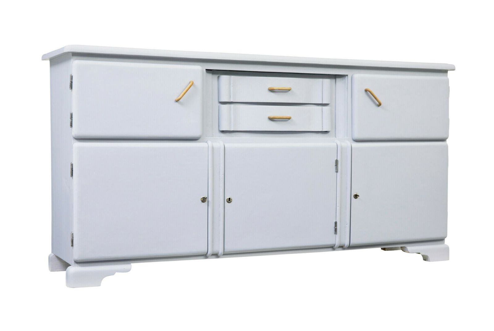 Early 20th Century Painted Pine Kitchen Sideboard