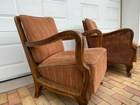 Antique Italian Lounge Chairs, 1920s, Set Of 2 photo 2386.0
