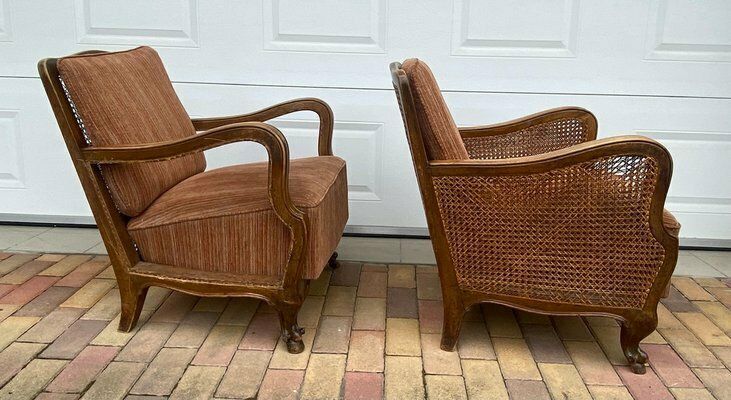 Antique Italian Lounge Chairs, 1920s, Set Of 2 photo buy