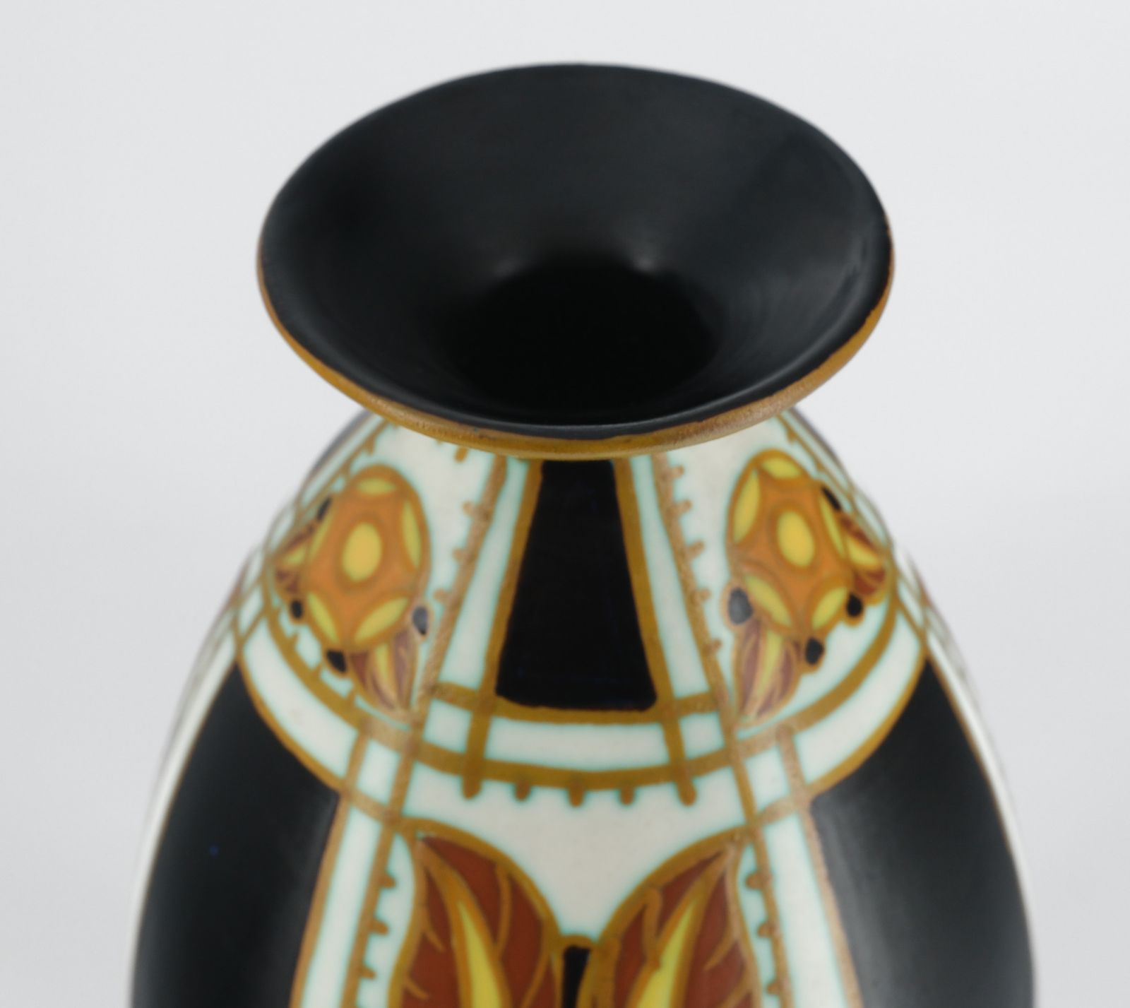 Charles Catteau Art Deco Baluster Vase For Boch Frères Keramis 1920's photo 1095.0