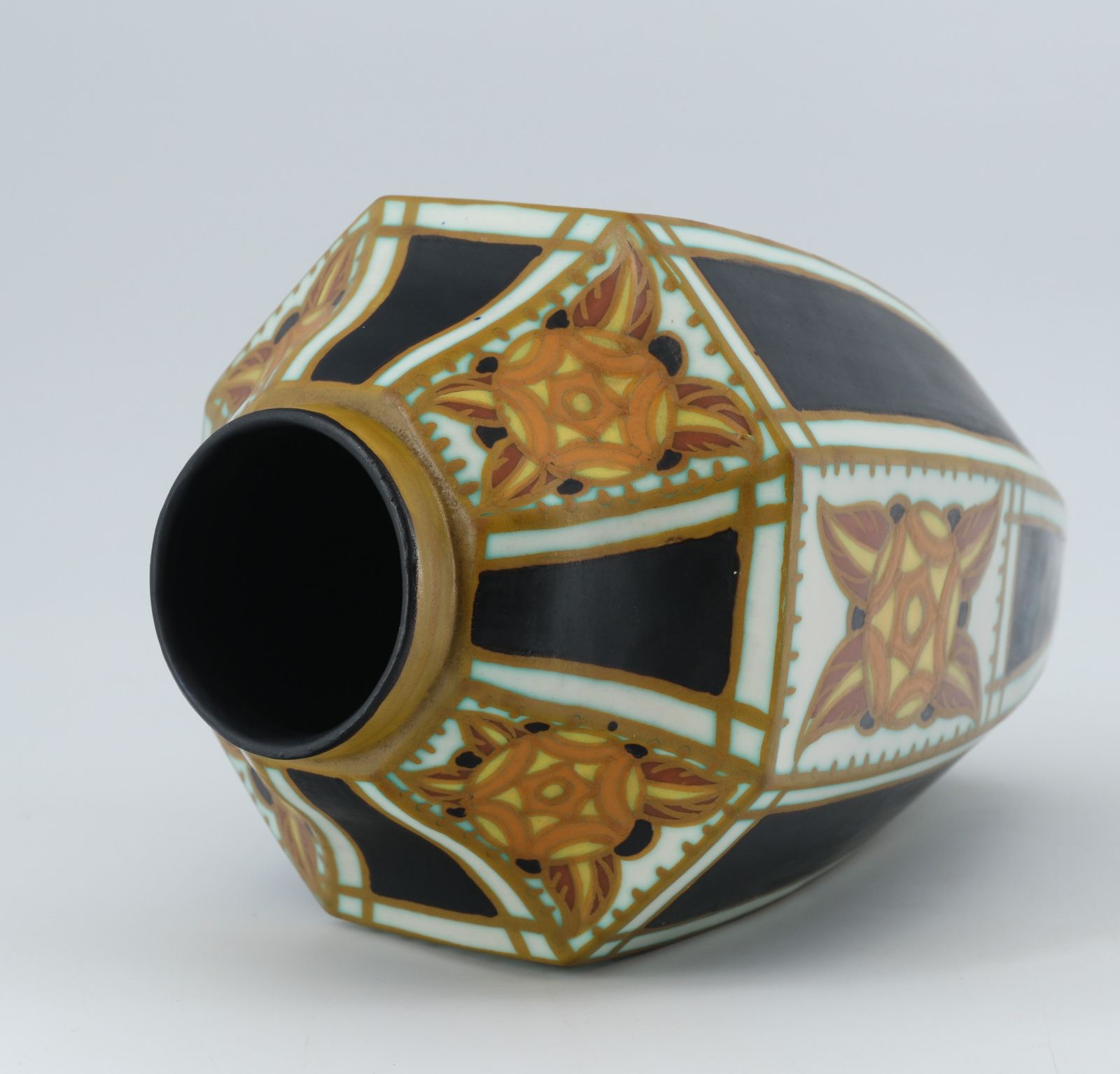 Art Deco Vase Designed By Charles Catteau For Boch Frères Keramis 1920's photo buy