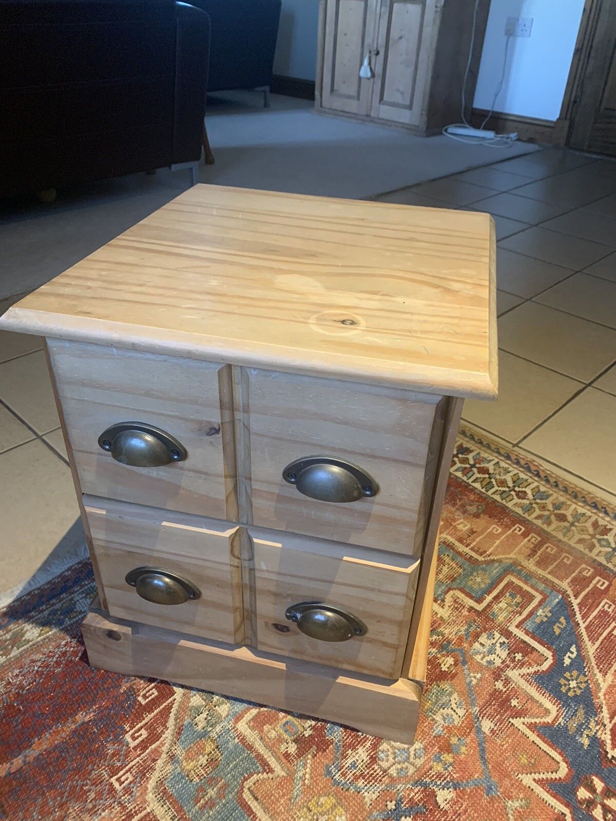 A Small Vintage Bank Of Two Drawers