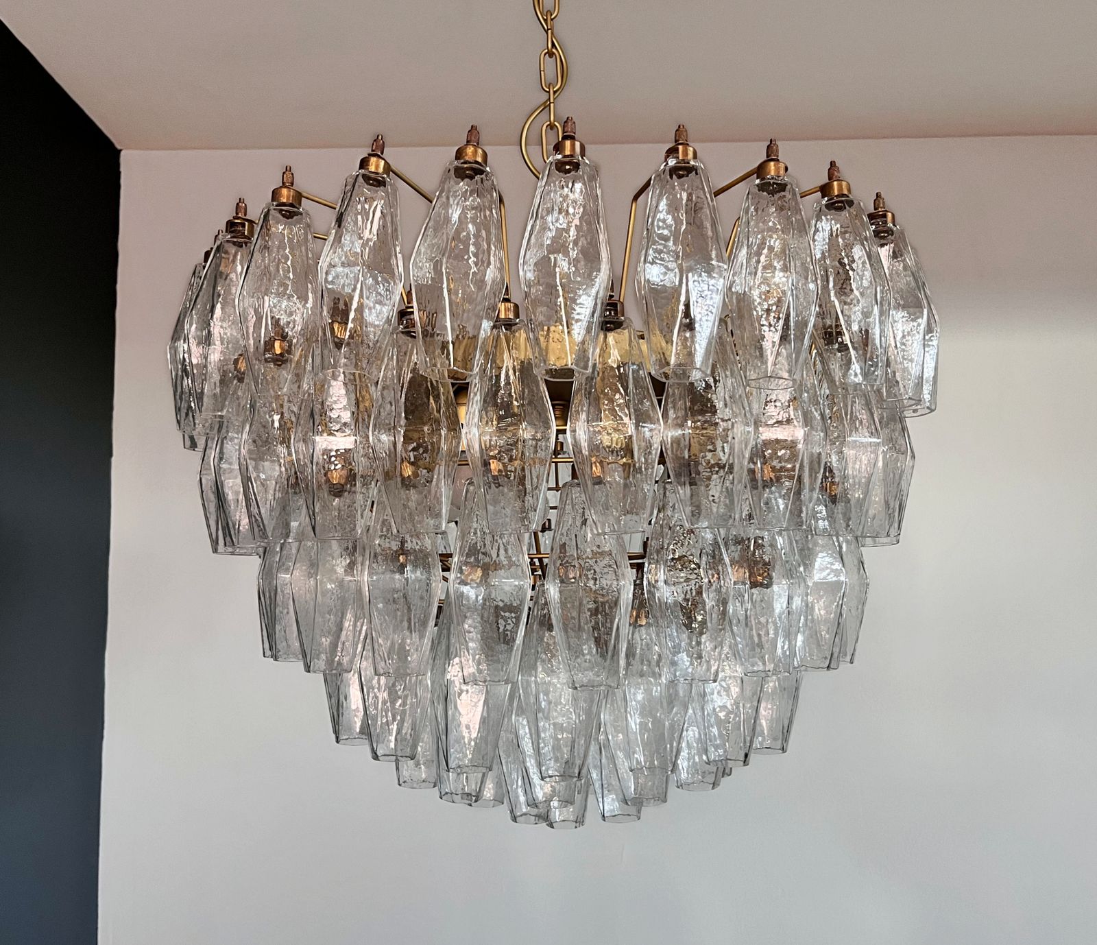 2185.0 Amazing Murano Glass Candelier – 111  Poliedri photo