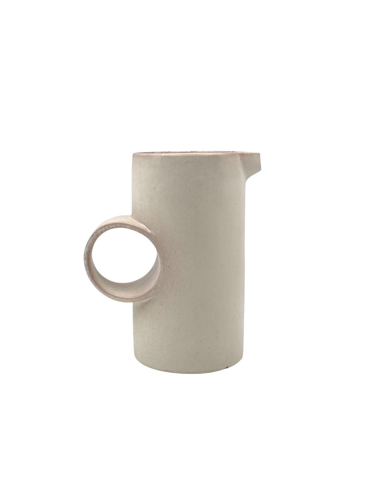 Organic Modern White Ceramic Vase / Jug, La Sfera Italy 1980s photo buy