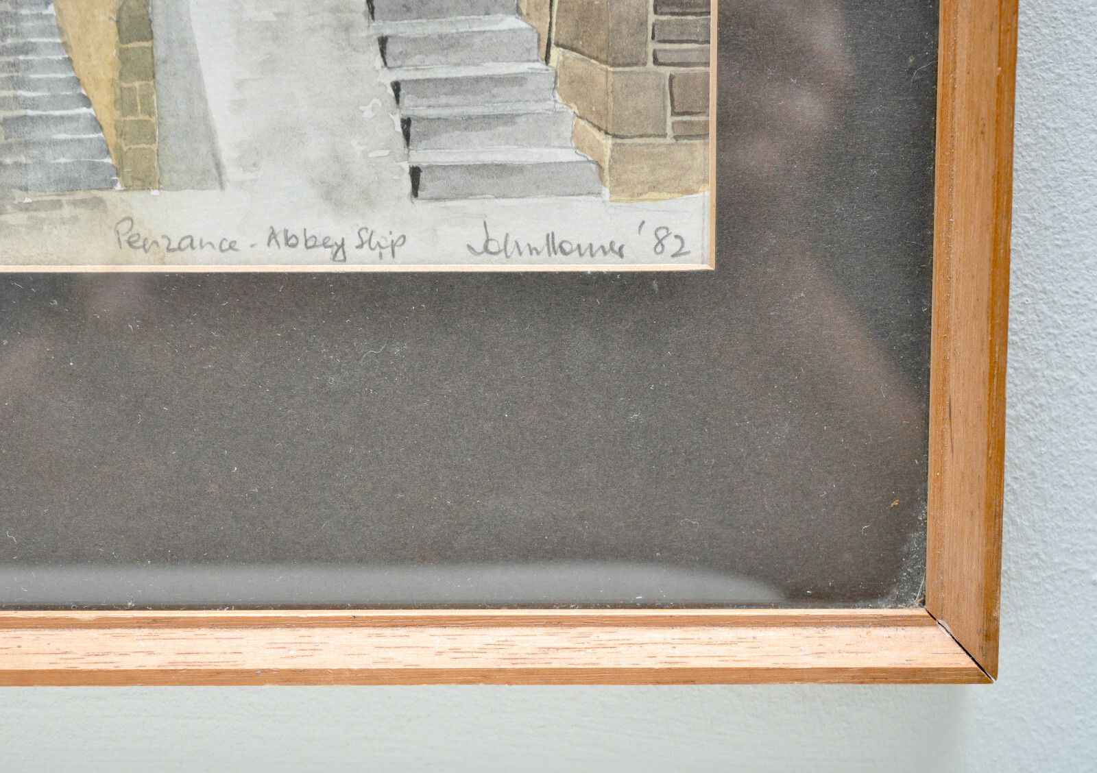 Rev John Horner, 1982, Watercolour Painting, Penzance Abbey Slip, Cornwall photo for sale