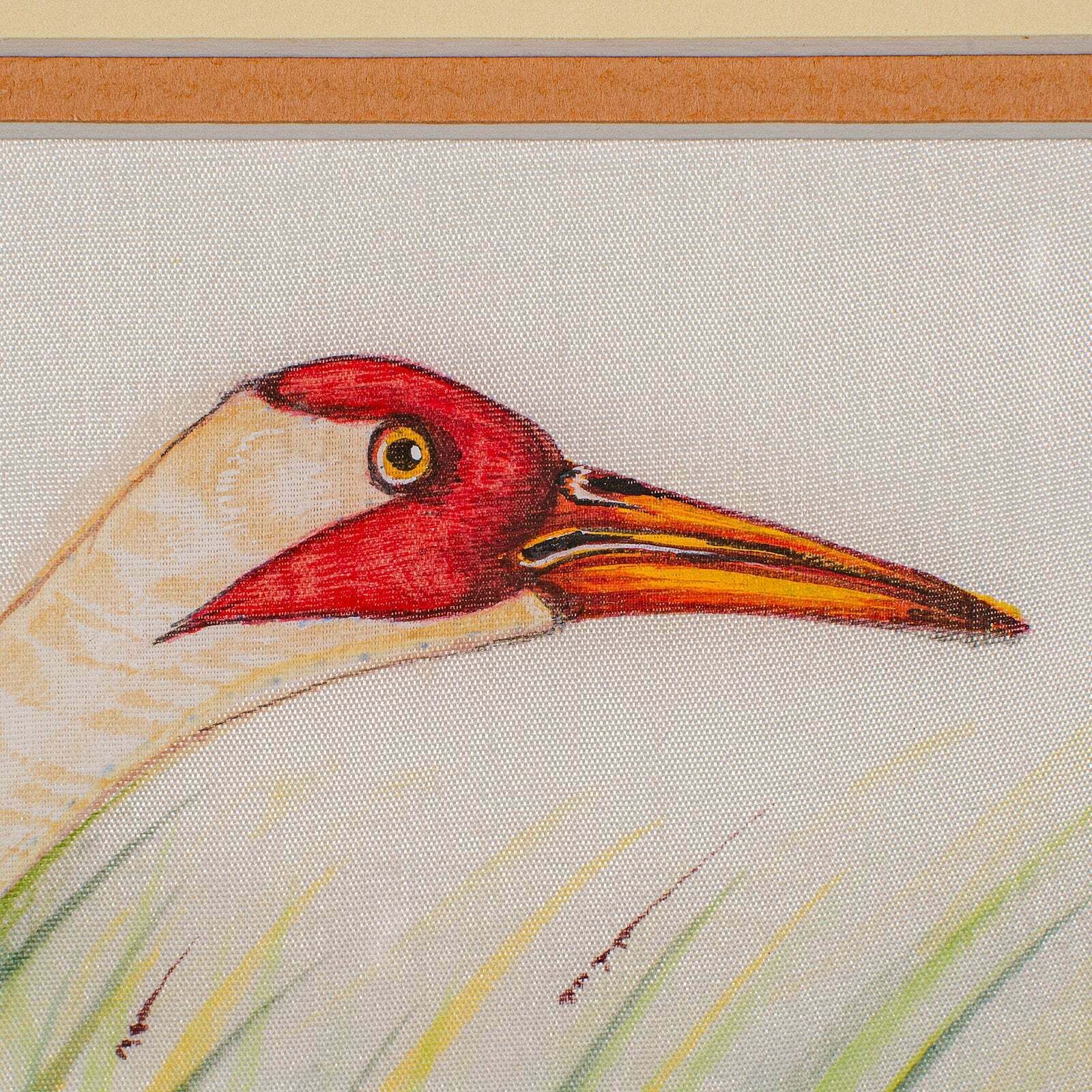 photo furniture Pair Of Antique Bird Paintings, English, Framed Silk Art, Ornithology, Victorian