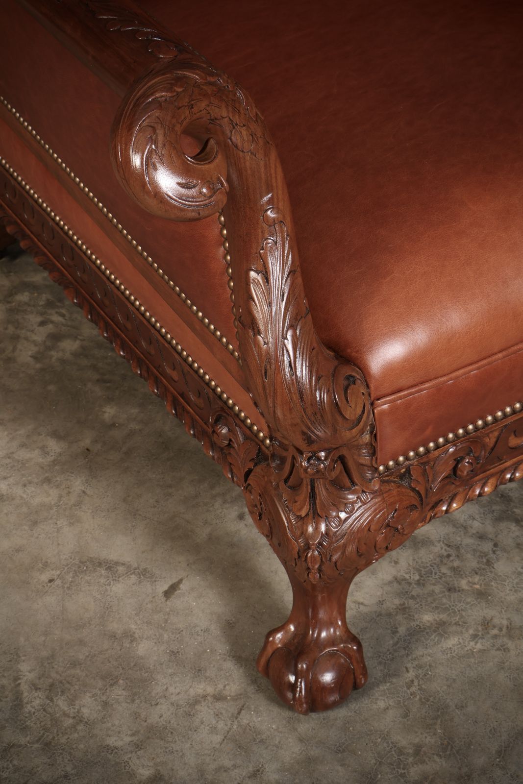 Magnificent Quality Antique Mahogany & Leather Suite photo for sale