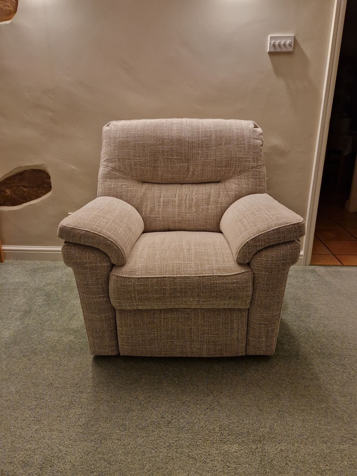 Seattle Power Recliner Chair In Beach Caramel photo for sale