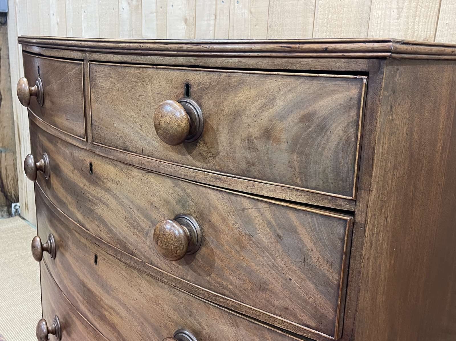 19th Century Victorian Mahogany Chest Of Drawers photo vintage