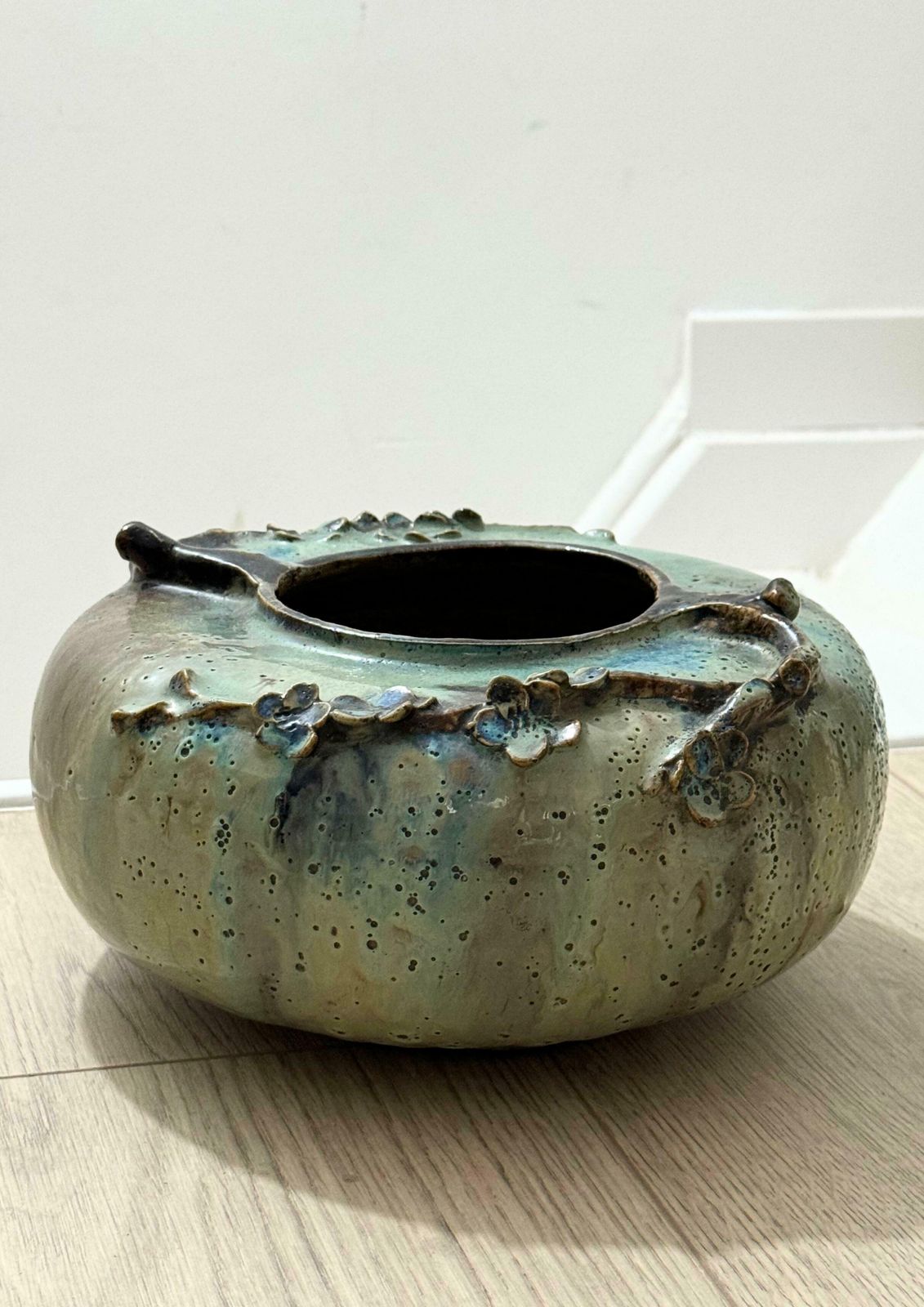 Art Nouveau Belgium Stoneware Studio Pottery Vase photo furniture