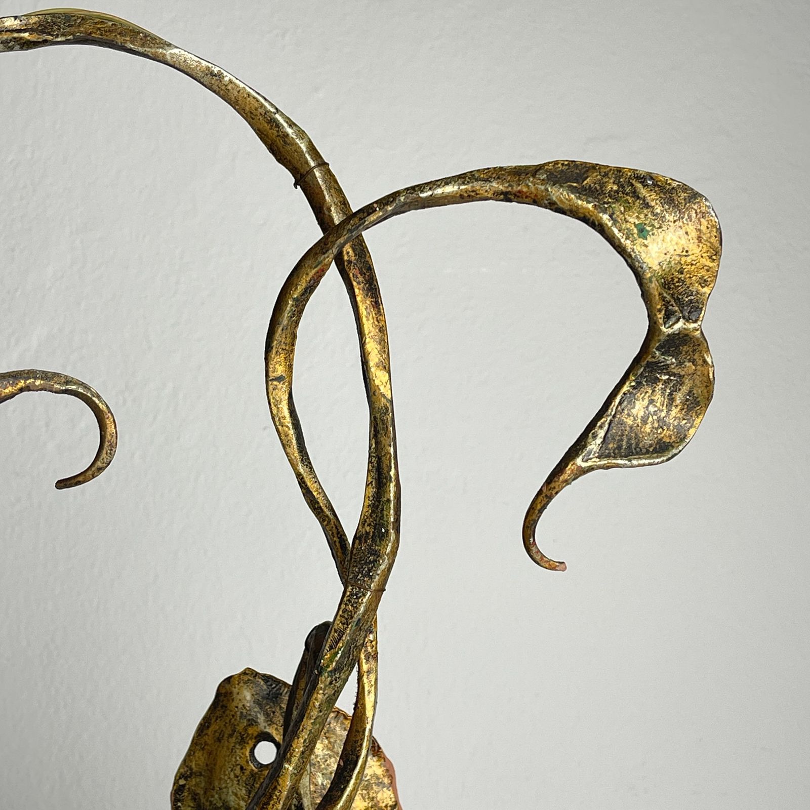 Metalen Brutalist wandlamp van Salvino Marsura, Italië, ca. jaren 1960 photo vintage
