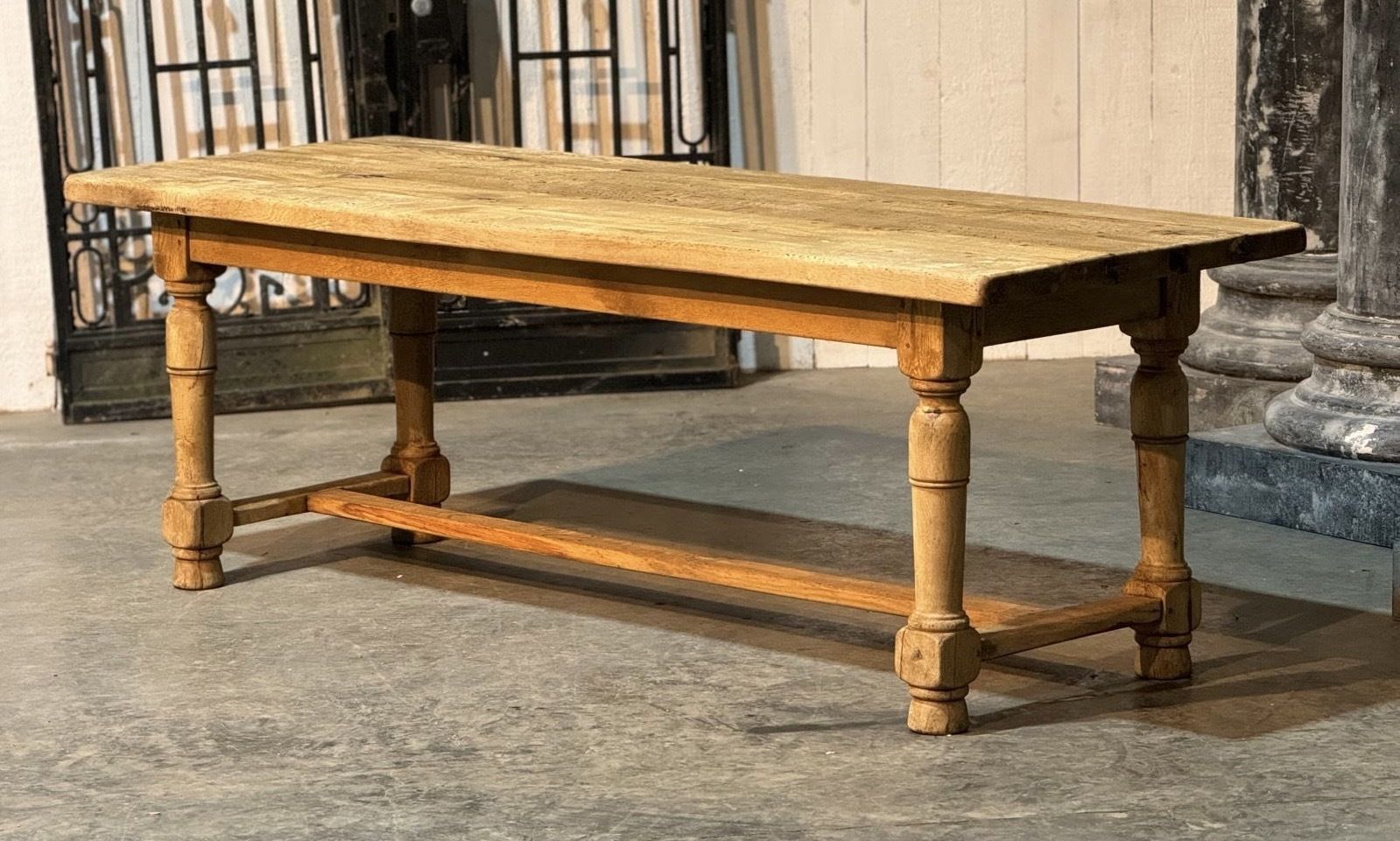 Characterful Bleached Oak Farmhouse Dining Table