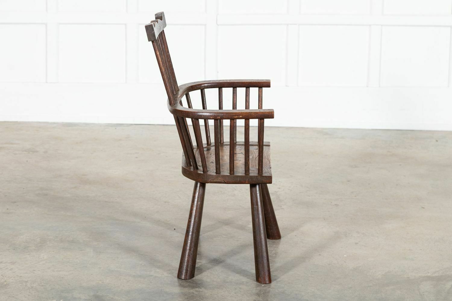 Irish 19thc Vernacular Oak & Elm Famine Chair photo 3393.0