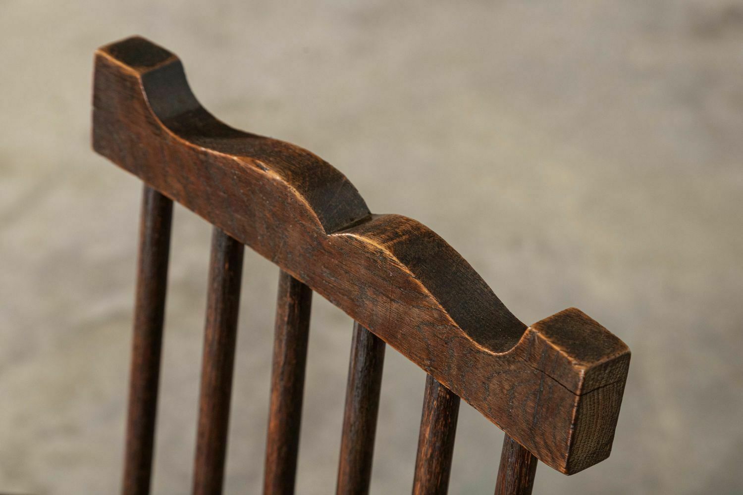 3393.0 Irish 19thc Vernacular Oak & Elm Famine Chair photo