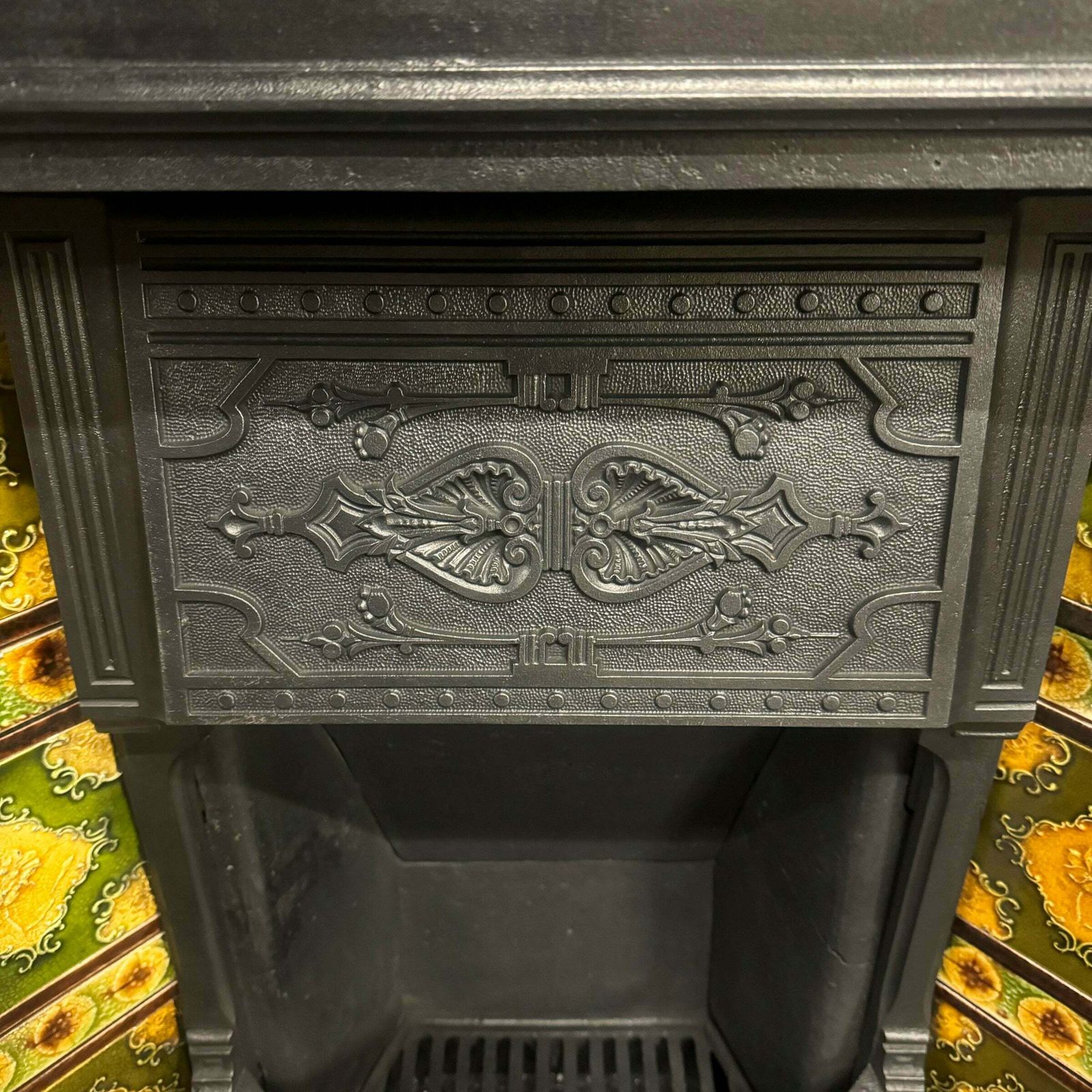 Antique Victorian Tiled Cast Iron Combination Fireplace photo vinterior