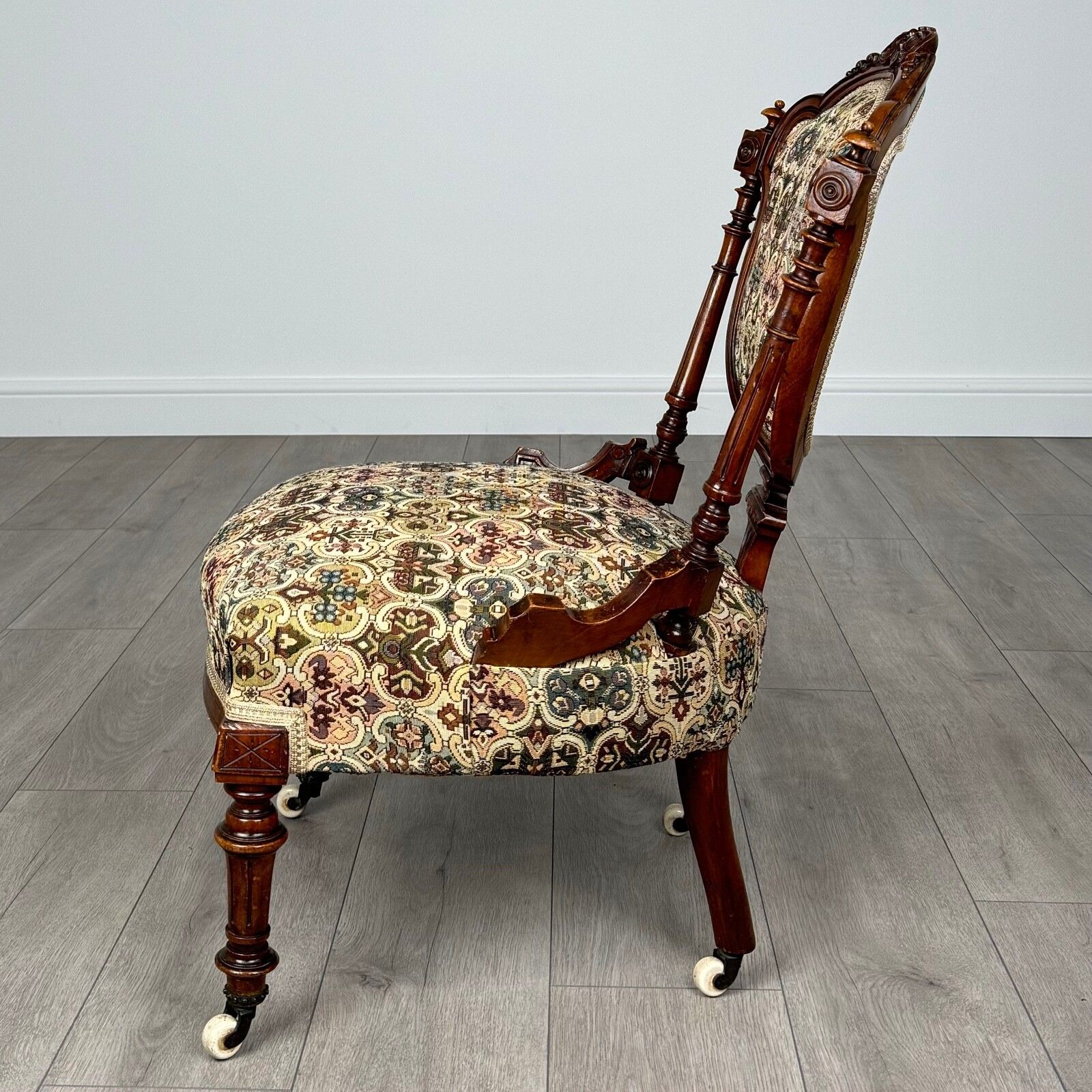 Antique 19th Century Pair Of Walnut Armchair’s photo for sale