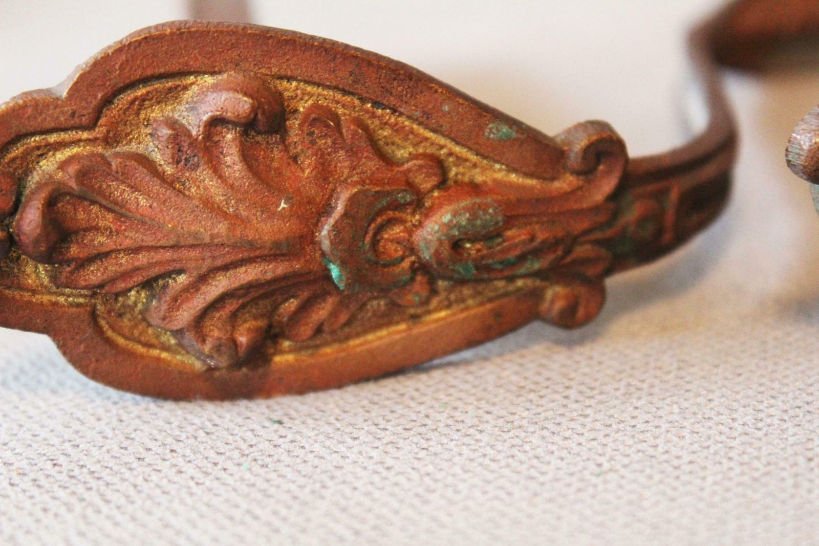 4 Antieke Messing Franse Empire Regency Gordijnroede, Gordijnhouderbeugels, Gordijnsteun, Napoleon, Kasteel Restauratiemateriaal, Terughouder photo Woonaccessoires