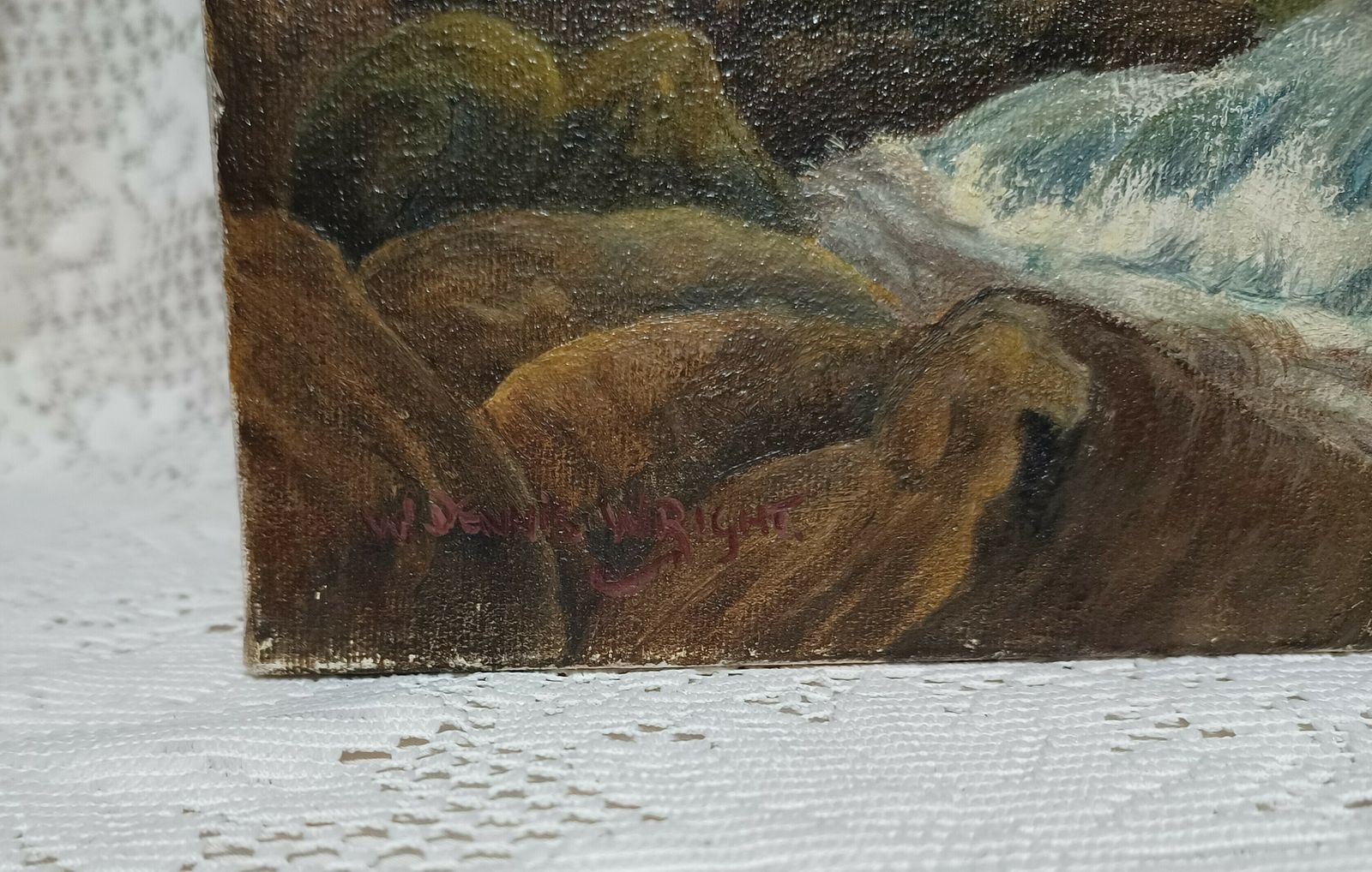 Original Oil Painting River Tavy Dartmoor Devon On Stretched Cotton Canvas Unframed Artist Signed. photo vinterior