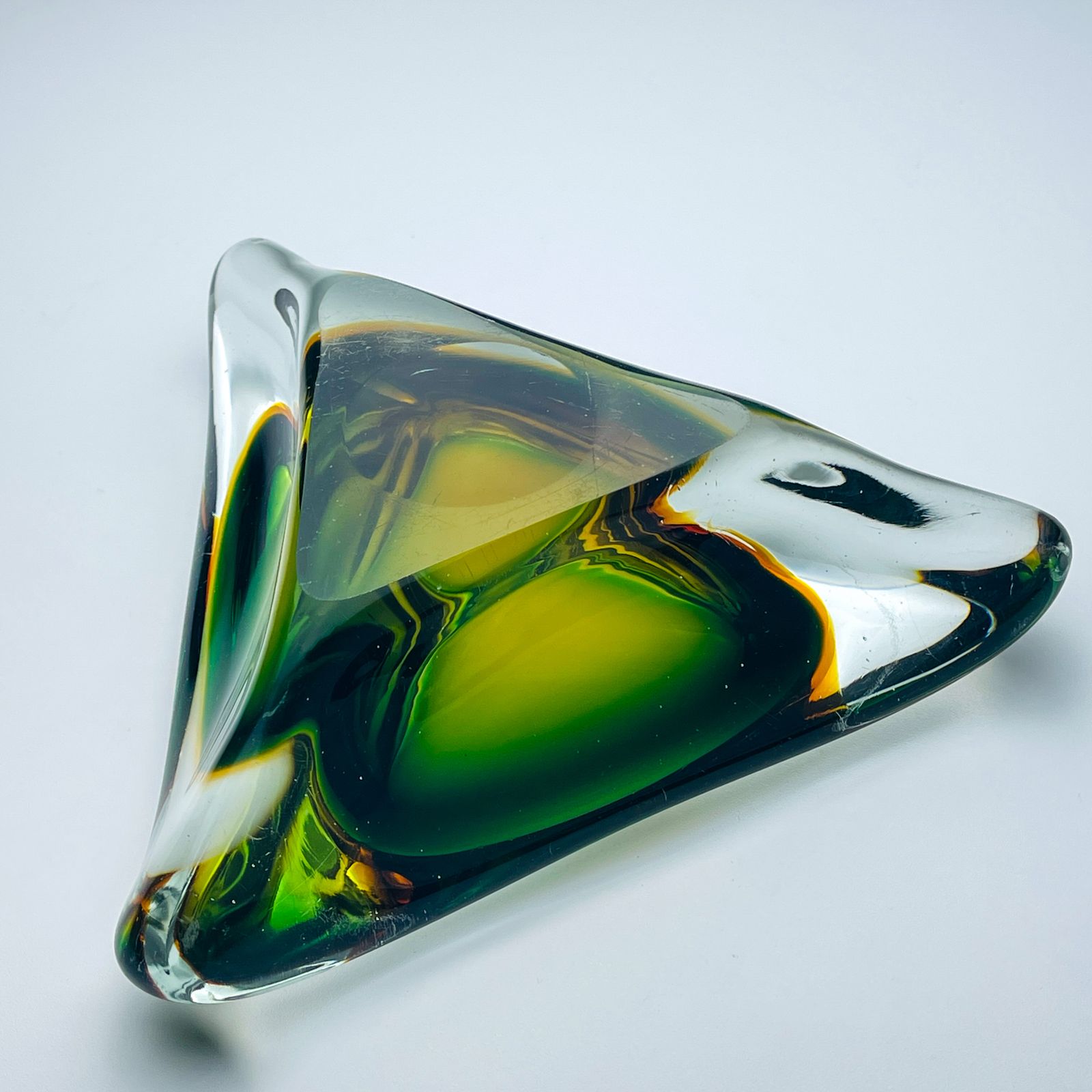 Sommerso Murano Glass Ashtray By Arte Nuova, Italy, 1960s photo for sale