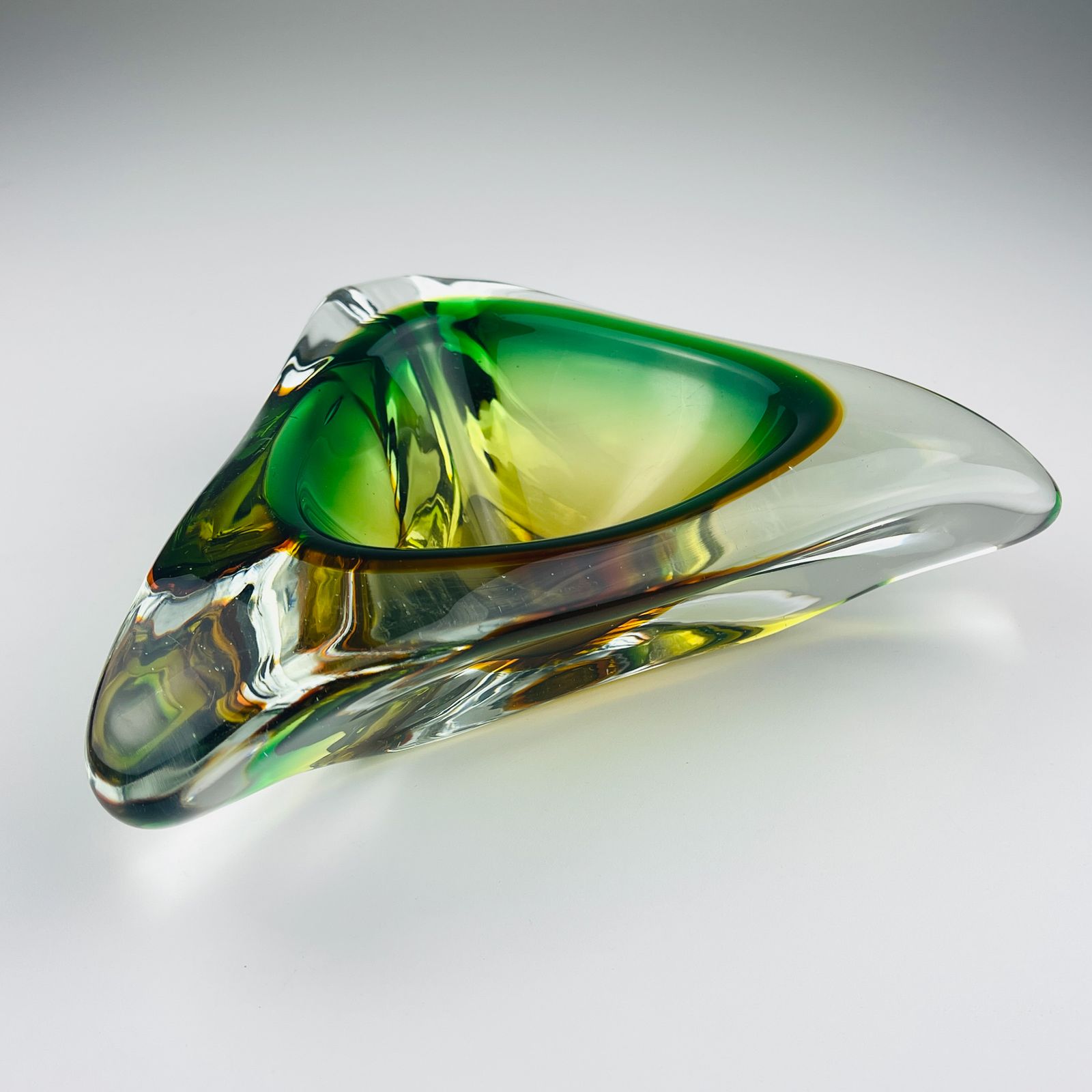 Sommerso Murano Glass Ashtray By Arte Nuova, Italy, 1960s