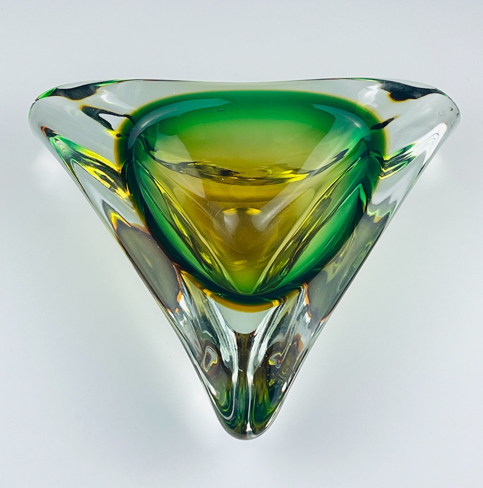 photo vinterior Sommerso Murano Glass Ashtray By Arte Nuova, Italy, 1960s