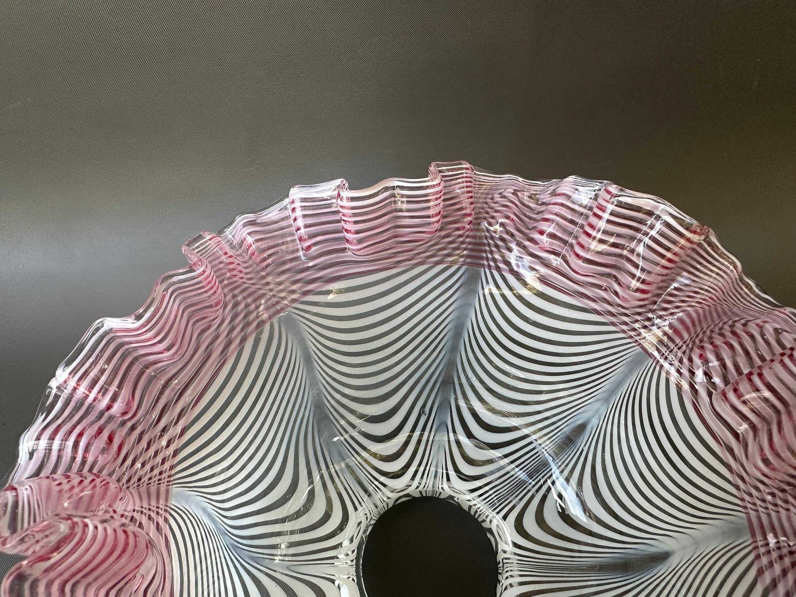 Antique French Tulip Red And White Glass Lamp Shade Xxe Gift For Her photo 294.0