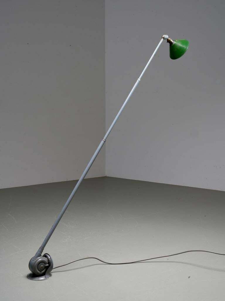 Vroege Versie Johan Petterson Triplex Lamp Met Groene Kap, Zweden, Jaren 1930 photo buy