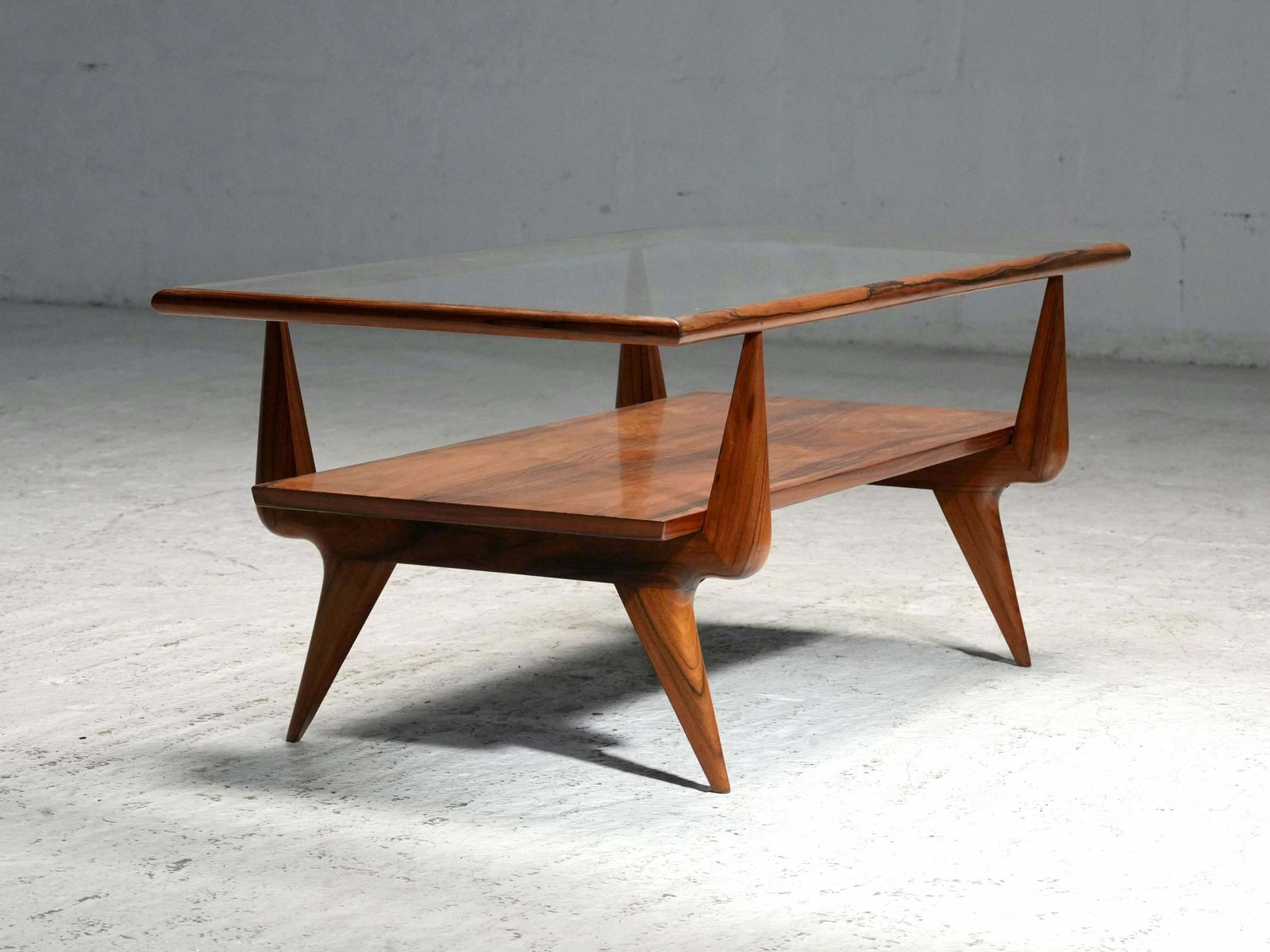 Coffee Table By Giuseppe Scapinelli In Caviuna And Glass, Brazil, 1950's photo furniture