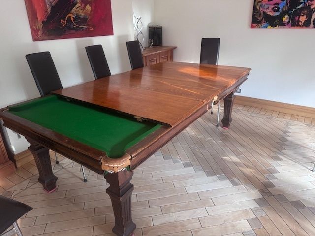 Rare 7ft X 3.5ft Antique Snooker Dining Table photo 2900.0
