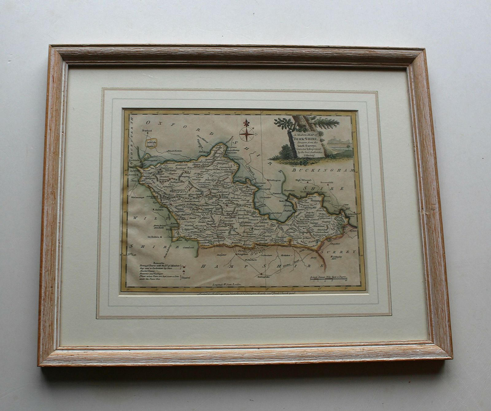 Antique County Map Of Berkshire By John Ellis 1765