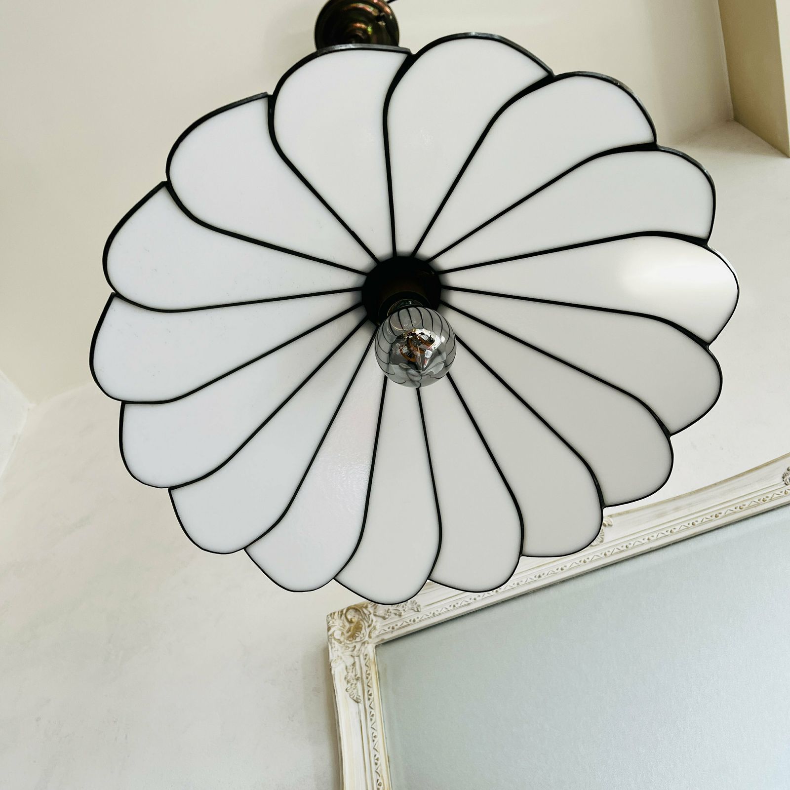Hanglamp Met Trekpendel, Ca. Jaren 1970, Hanglamp Met Plexiglas, Art Deco Stijl photo vinterior