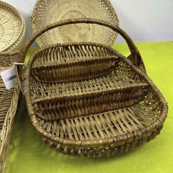 Lot Of Wicker Baskets, 8 Pieces photo vinterior