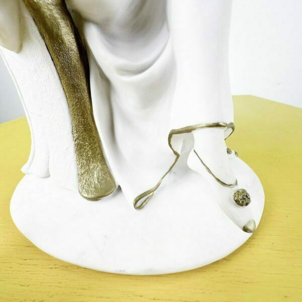 Ceramic Statue Sculpture Valentino Collection, Woman With Child photo vintage