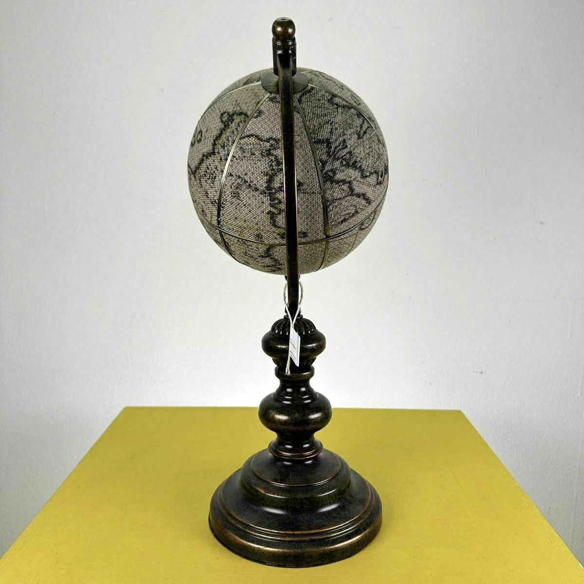 Globe With Fabric Covered Sphere And Metal Base photo 77.0