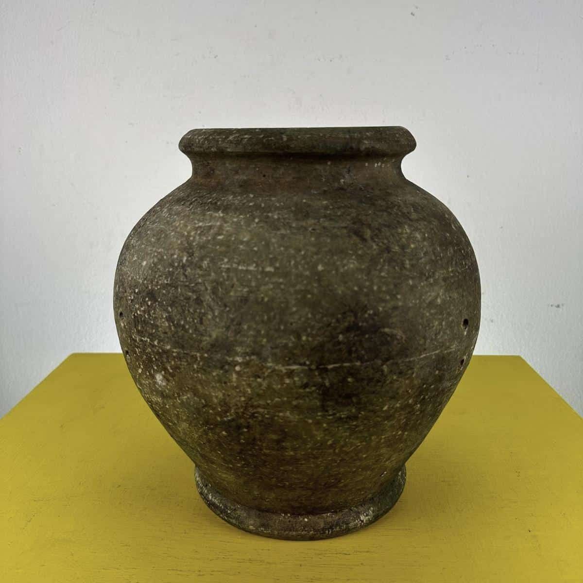 Vintage Terracotta Vase With Holes