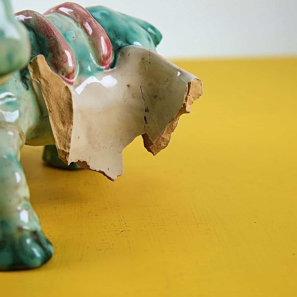 Glazed Terracotta Ornament From The Early 1900s photo furniture